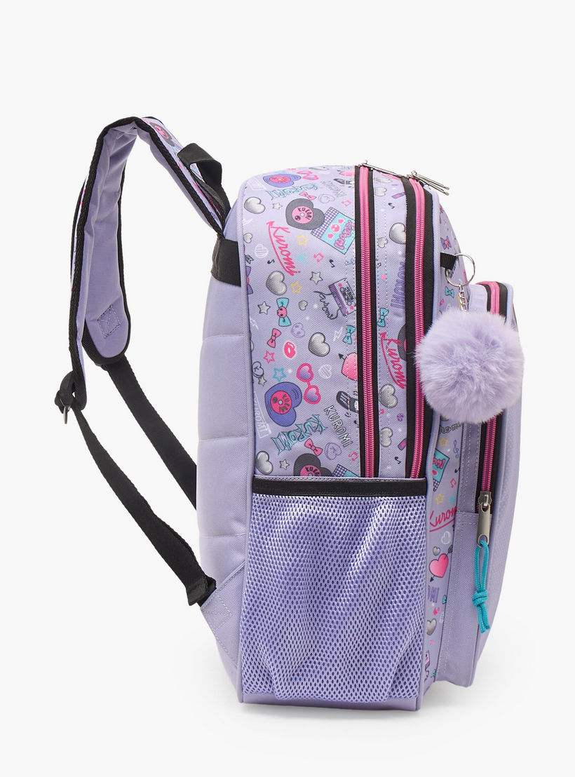شنطة ظهر بحمالات مبطنة وطبعات كورومي للبنات من 5-8 سنوات من سانريو - 16 بوصة-school-bagsandbackpacks-backpacks-image-8