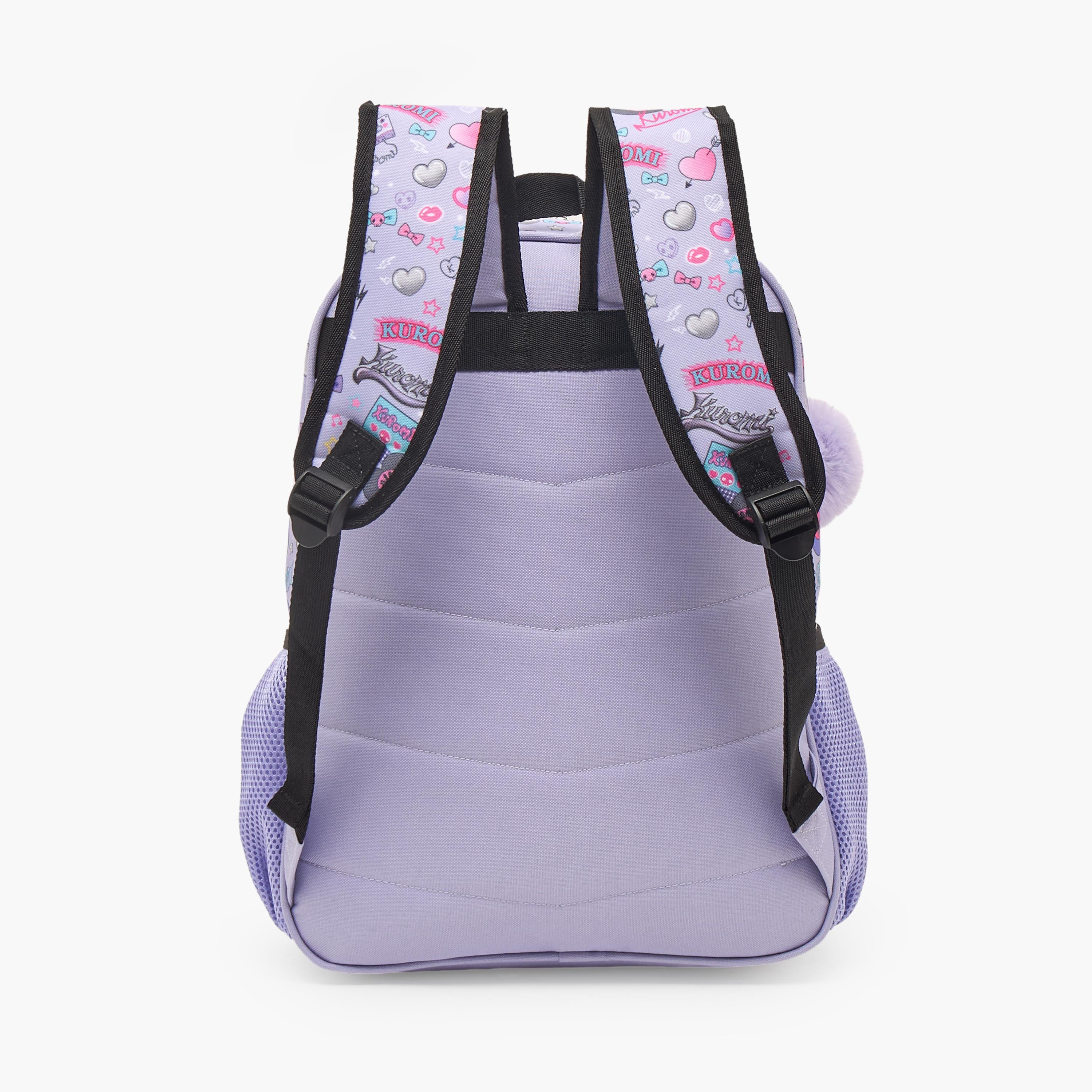 شنطة ظهر بحمالات مبطنة وطبعات كورومي للبنات من 5-8 سنوات من سانريو - 16 بوصة-school-bagsandbackpacks-backpacks-image-9