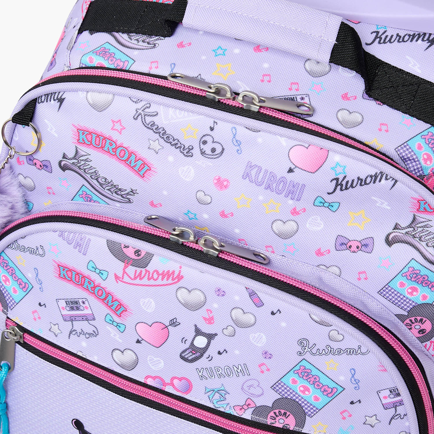 Sanrio Kuromi Print Trolley Bag for Girls 8-13 Years with Water Bottle Pocket - 17 inches-school-bagsandbackpacks-trolleybags-image-5