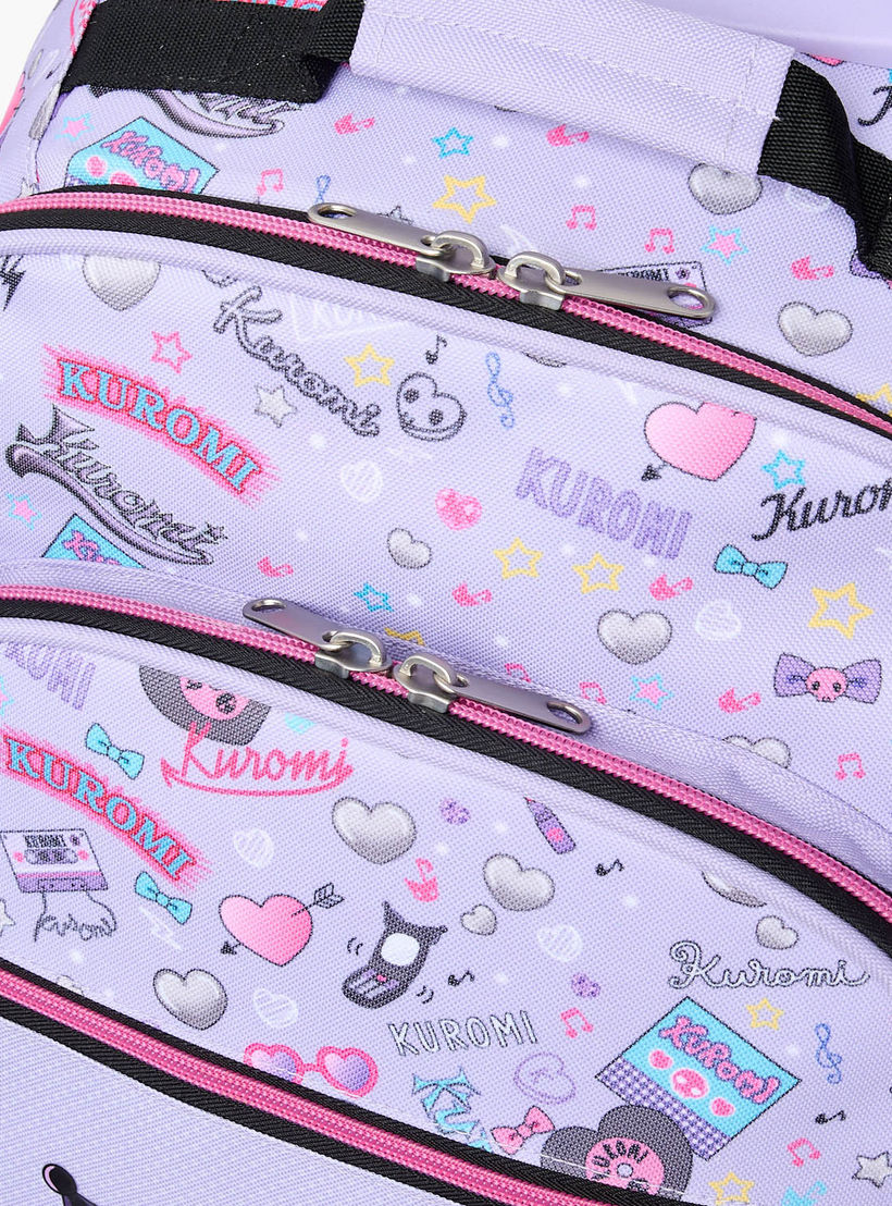 Sanrio Kuromi Print Trolley Bag for Girls 8-13 Years with Water Bottle Pocket - 17 inches-school-bagsandbackpacks-trolleybags-image-5
