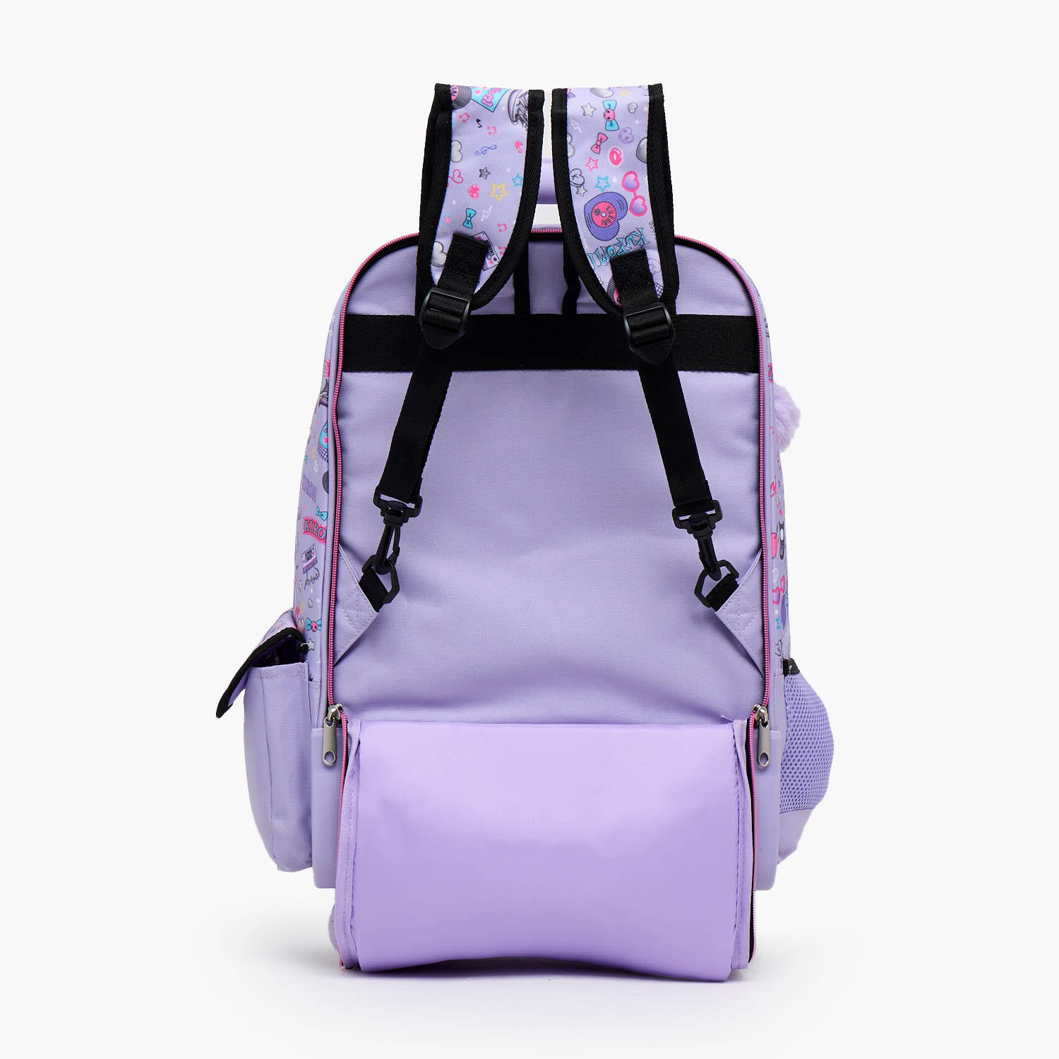 Sanrio Kuromi Print Trolley Bag for Girls 8-13 Years with Water Bottle Pocket - 17 inches-school-bagsandbackpacks-trolleybags-image-9