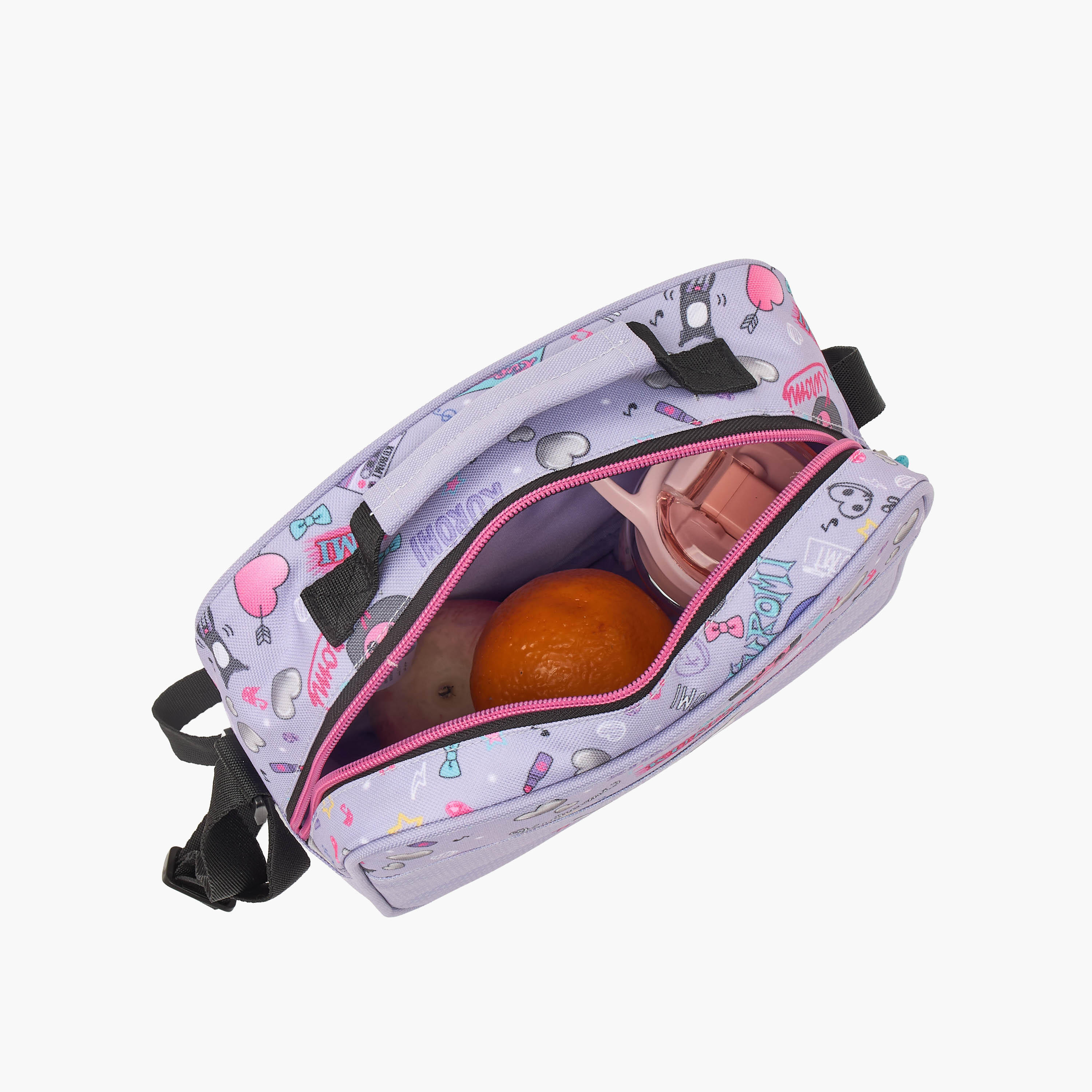 Sanrio Kuromi Print Lunch Bag for Girls 5-8 Years with Adjustable Strap-school-lunchessentials-lunchbags-image-4