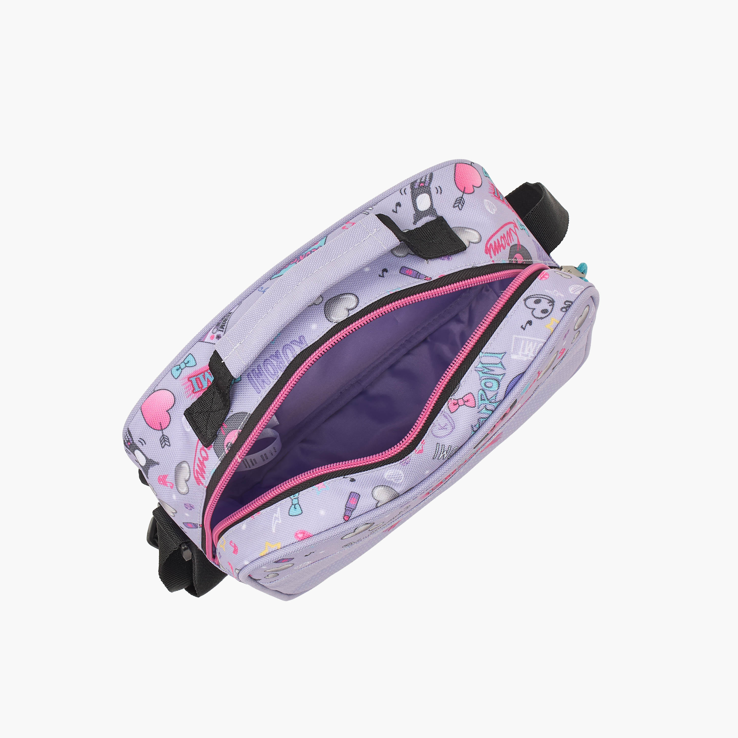 Sanrio Kuromi Print Lunch Bag for Girls 5-8 Years with Adjustable Strap-school-lunchessentials-lunchbags-image-8