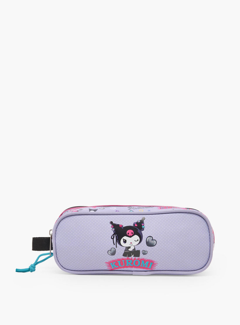 مقلمة بقسمين وطبعات كورومي من سانريو-school-stationery-pencilcases-image-1