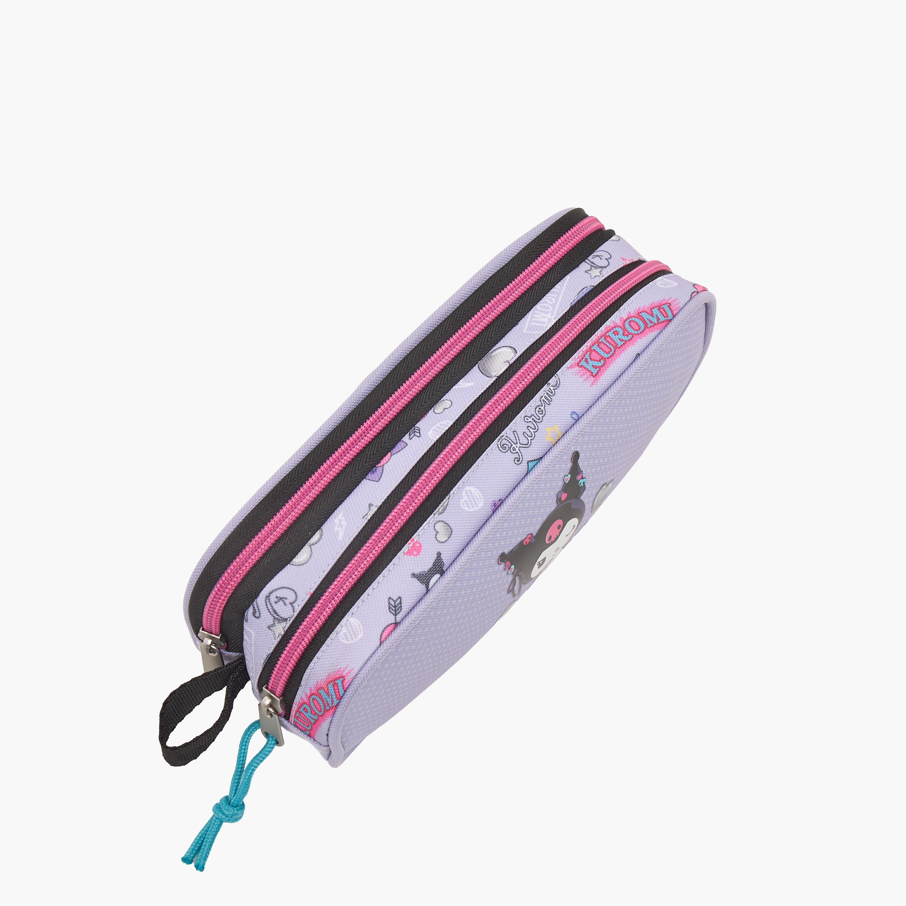 مقلمة بقسمين وطبعات كورومي من سانريو-school-stationery-pencilcases-image-3