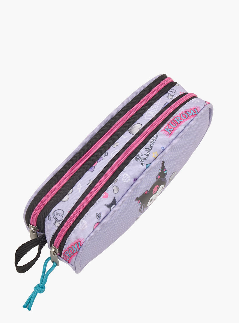 مقلمة بقسمين وطبعات كورومي من سانريو-school-stationery-pencilcases-image-3