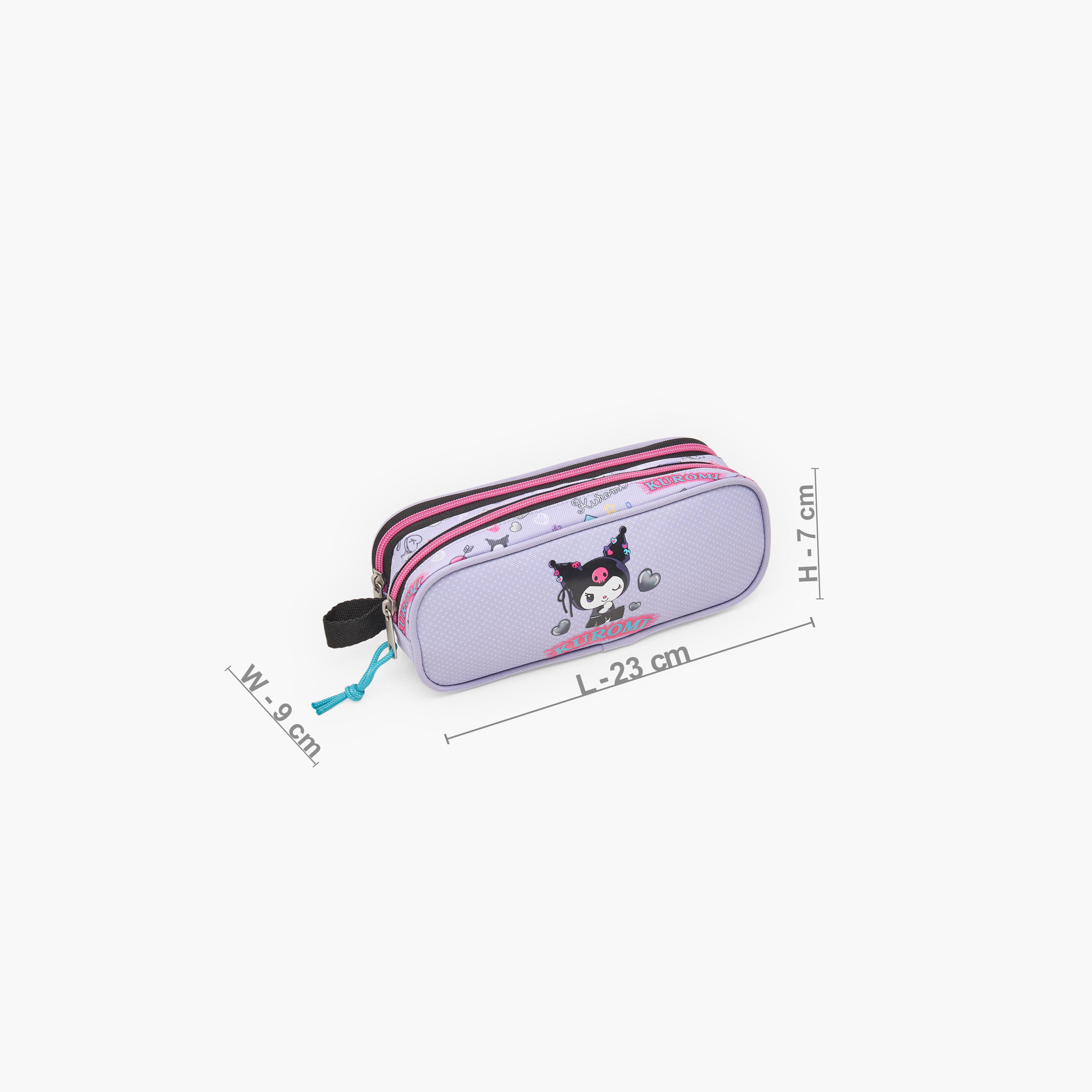 مقلمة بقسمين وطبعات كورومي من سانريو-school-stationery-pencilcases-image-4
