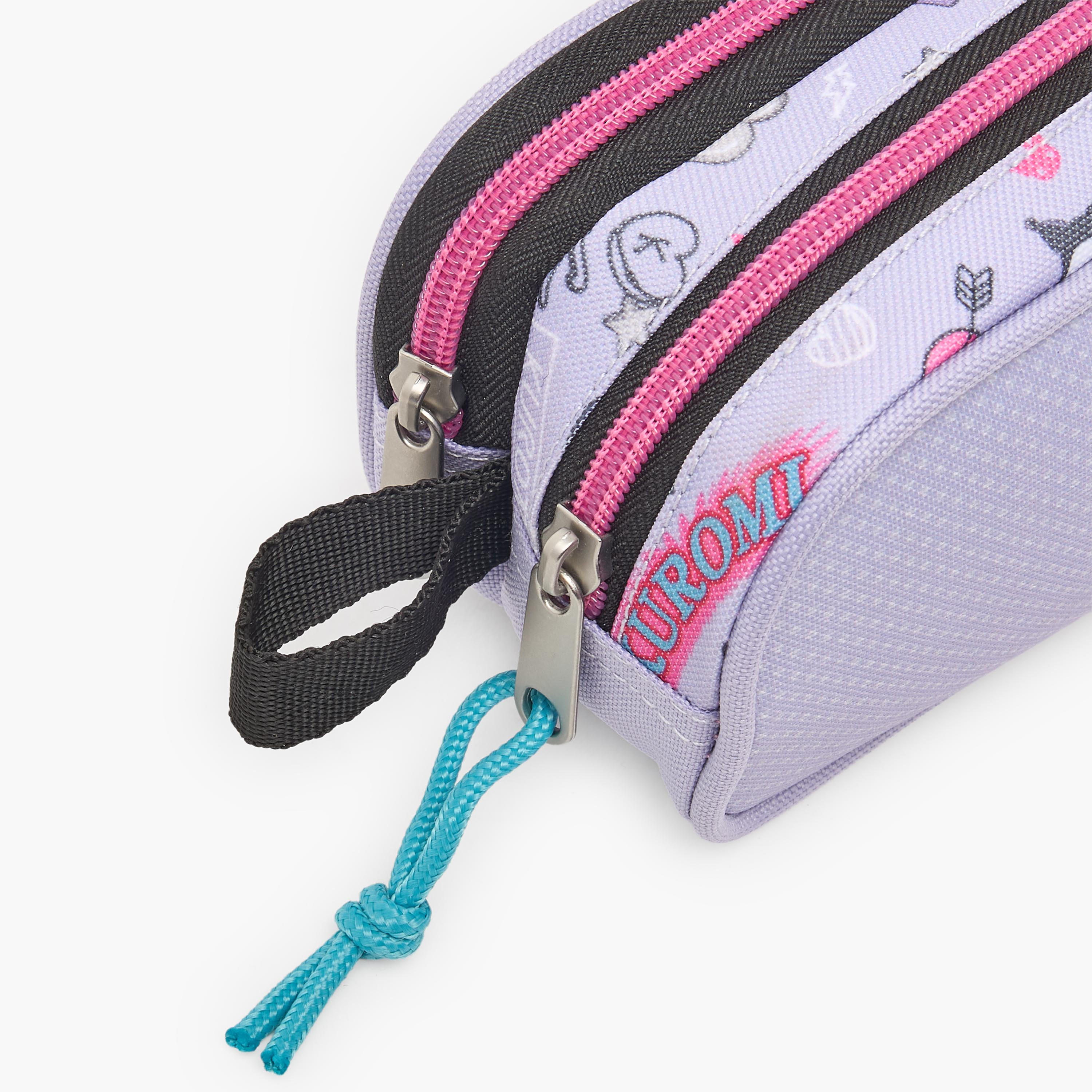 مقلمة بقسمين وطبعات كورومي من سانريو-school-stationery-pencilcases-image-6