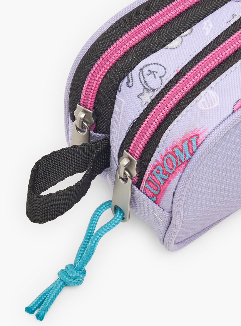 مقلمة بقسمين وطبعات كورومي من سانريو-school-stationery-pencilcases-image-6