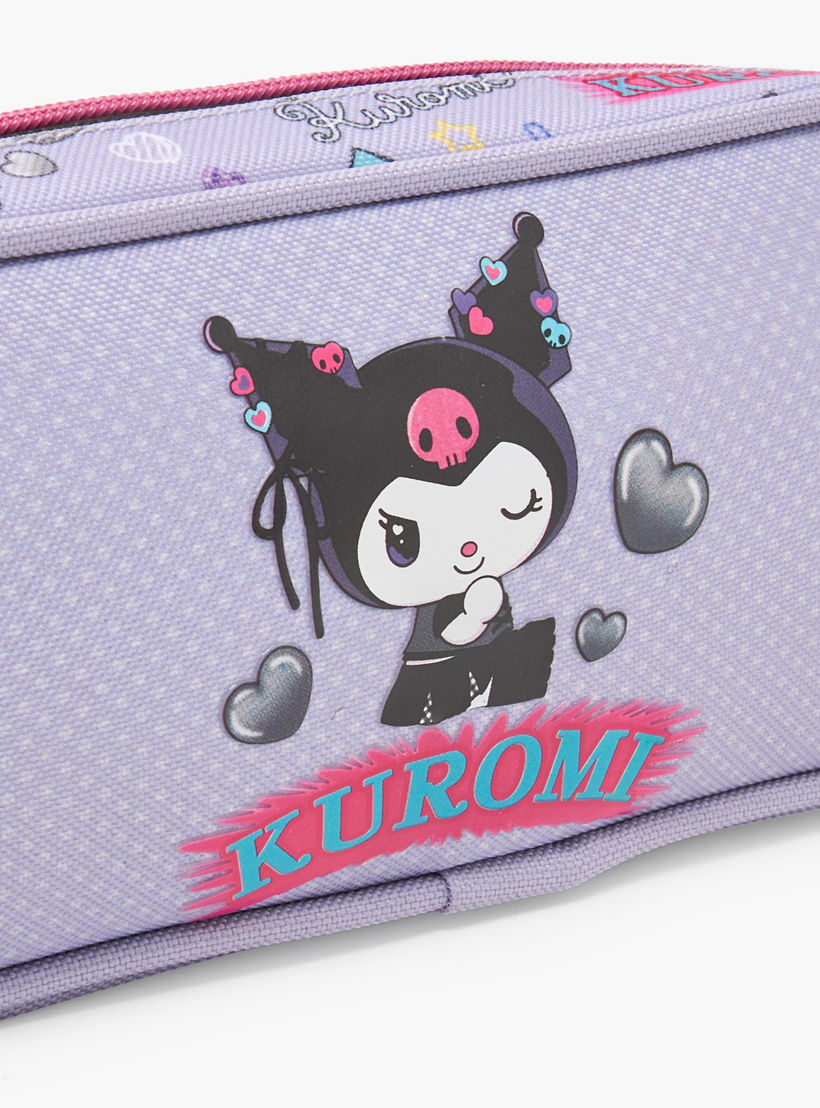 مقلمة بقسمين وطبعات كورومي من سانريو-school-stationery-pencilcases-image-7