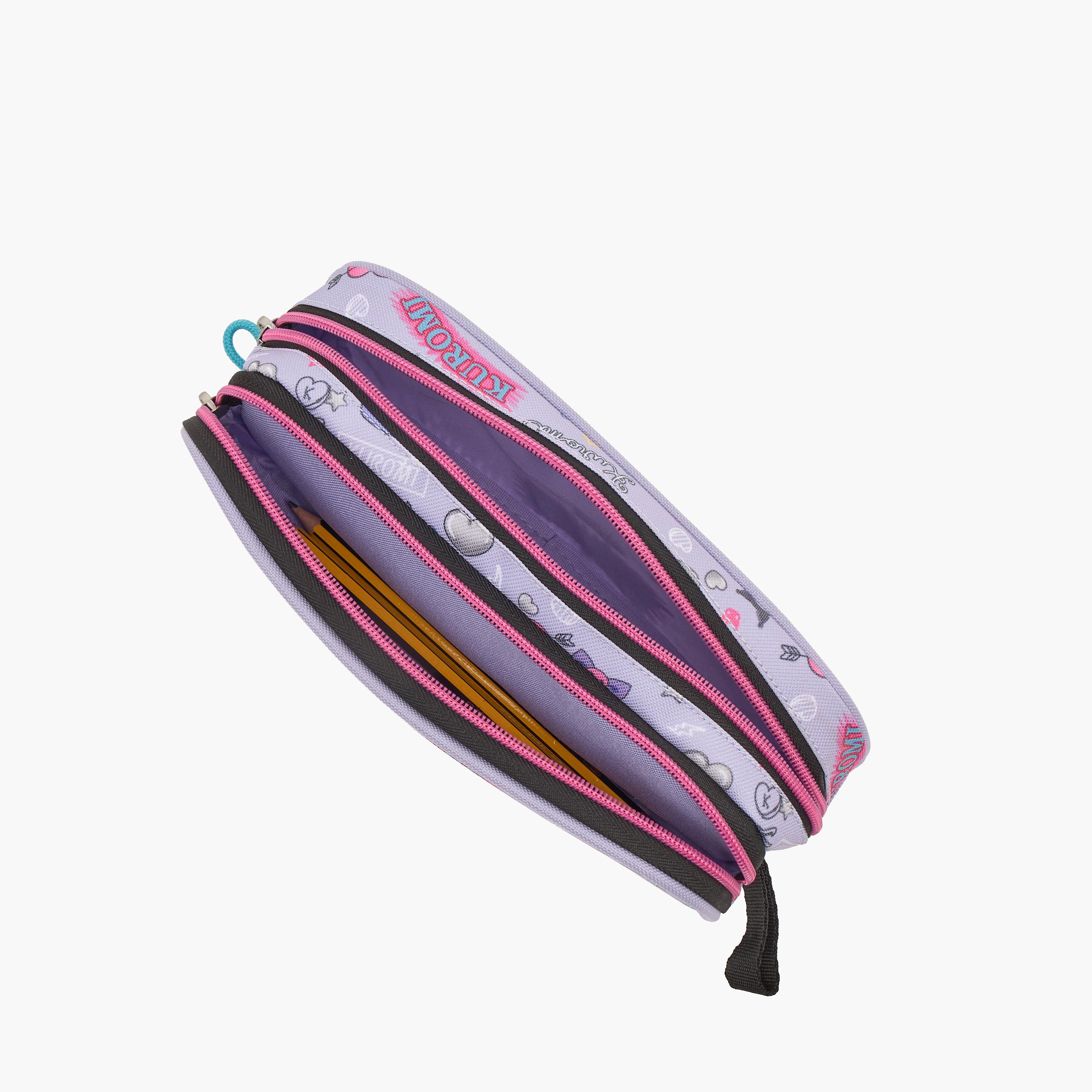 مقلمة بقسمين وطبعات كورومي من سانريو-school-stationery-pencilcases-image-8