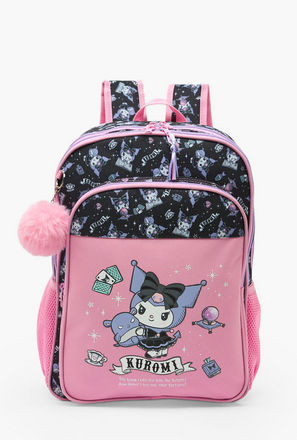 Sanrio Kuromi Print Backpack for Girls 5-8 Years with Adjustable Shoulder Straps - 16 inches-school-image-1