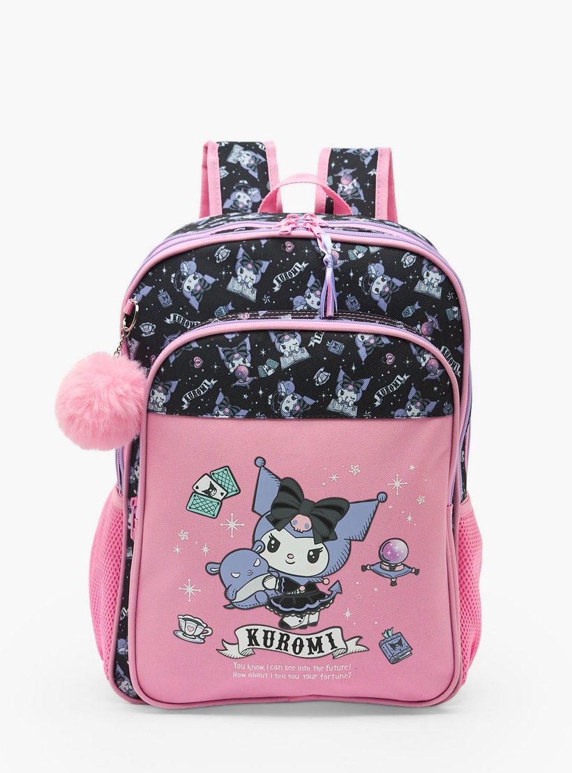 Sanrio Kuromi Print Backpack for Girls 5-8 Years with Adjustable Shoulder Straps - 16 inches-school-bagsandbackpacks-backpacks-image-1