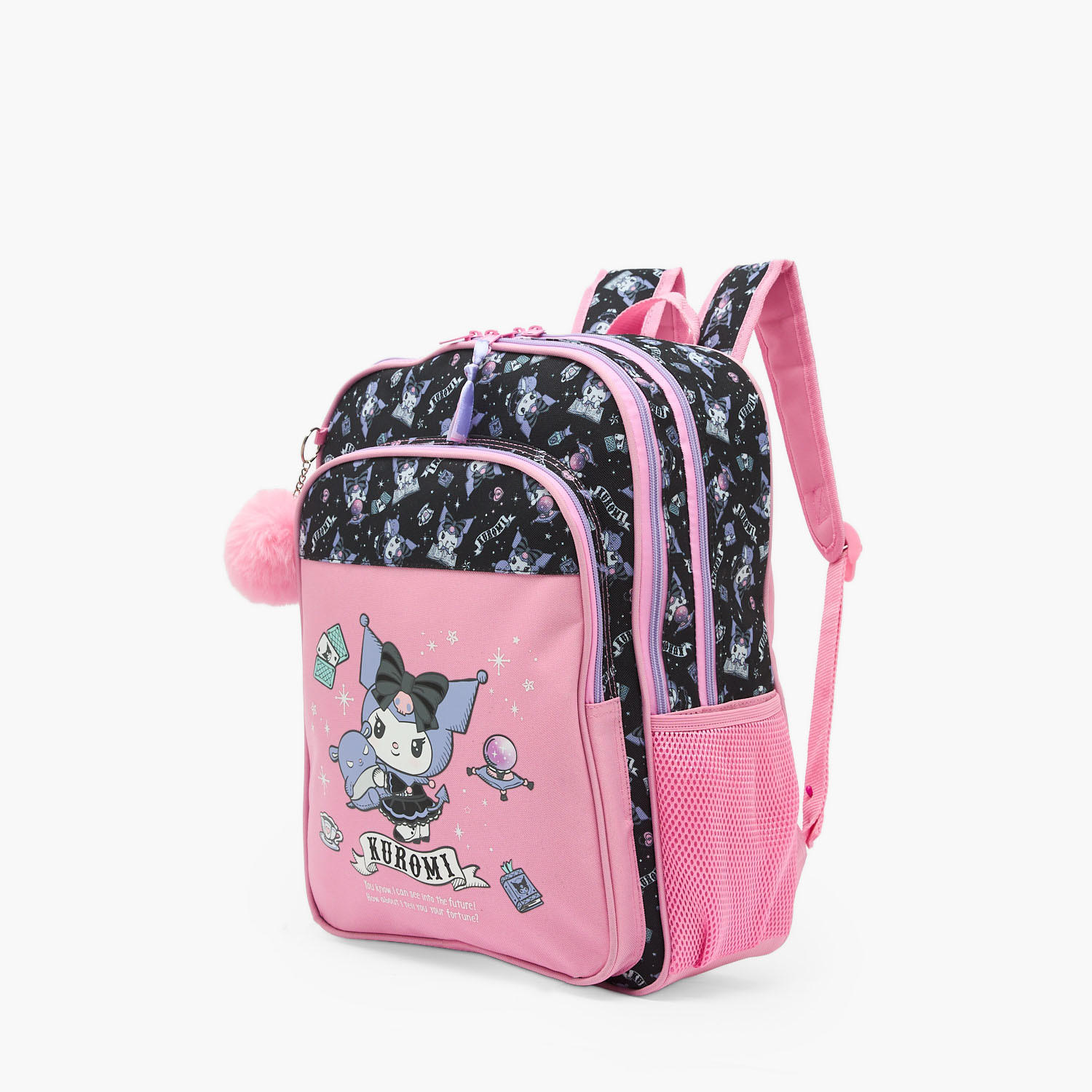 Sanrio Kuromi Print Backpack for Girls 5-8 Years with Adjustable Shoulder Straps - 16 inches-school-bagsandbackpacks-backpacks-image-2