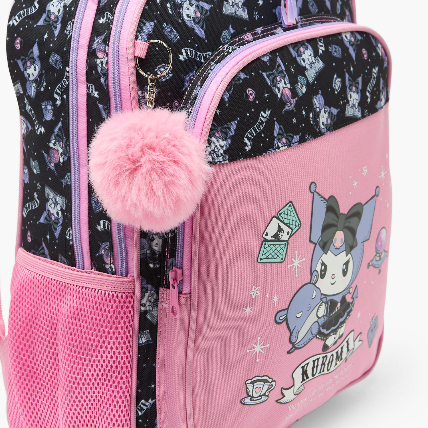 Sanrio Kuromi Print Backpack for Girls 5-8 Years with Adjustable Shoulder Straps - 16 inches-school-bagsandbackpacks-backpacks-image-4