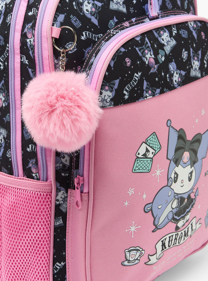 Sanrio Kuromi Print Backpack for Girls 5-8 Years with Adjustable Shoulder Straps - 16 inches-school-bagsandbackpacks-backpacks-image-4