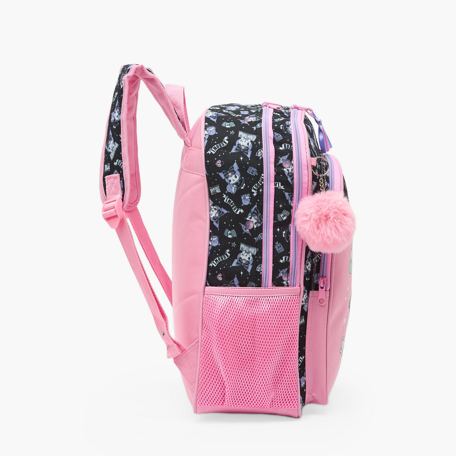 Sanrio Kuromi Print Backpack for Girls 5-8 Years with Adjustable Shoulder Straps - 16 inches-school-bagsandbackpacks-backpacks-image-7