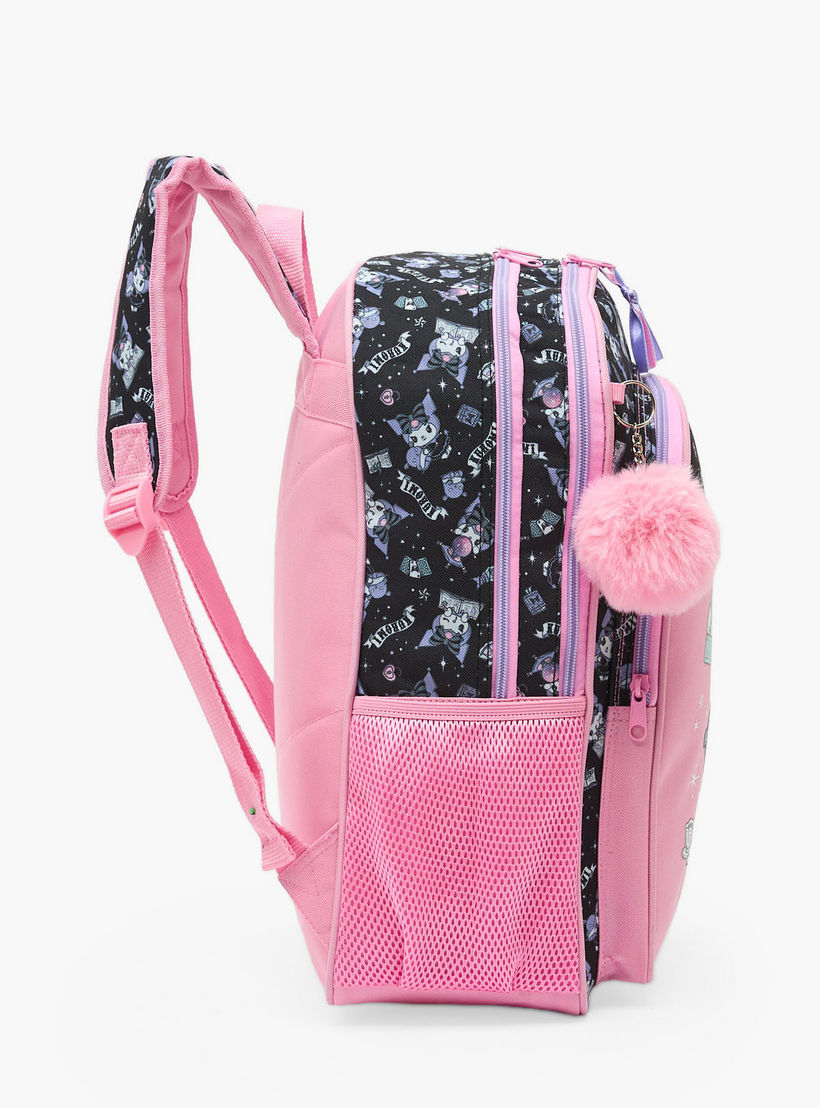 Sanrio Kuromi Print Backpack for Girls 5-8 Years with Adjustable Shoulder Straps - 16 inches-school-bagsandbackpacks-backpacks-image-7