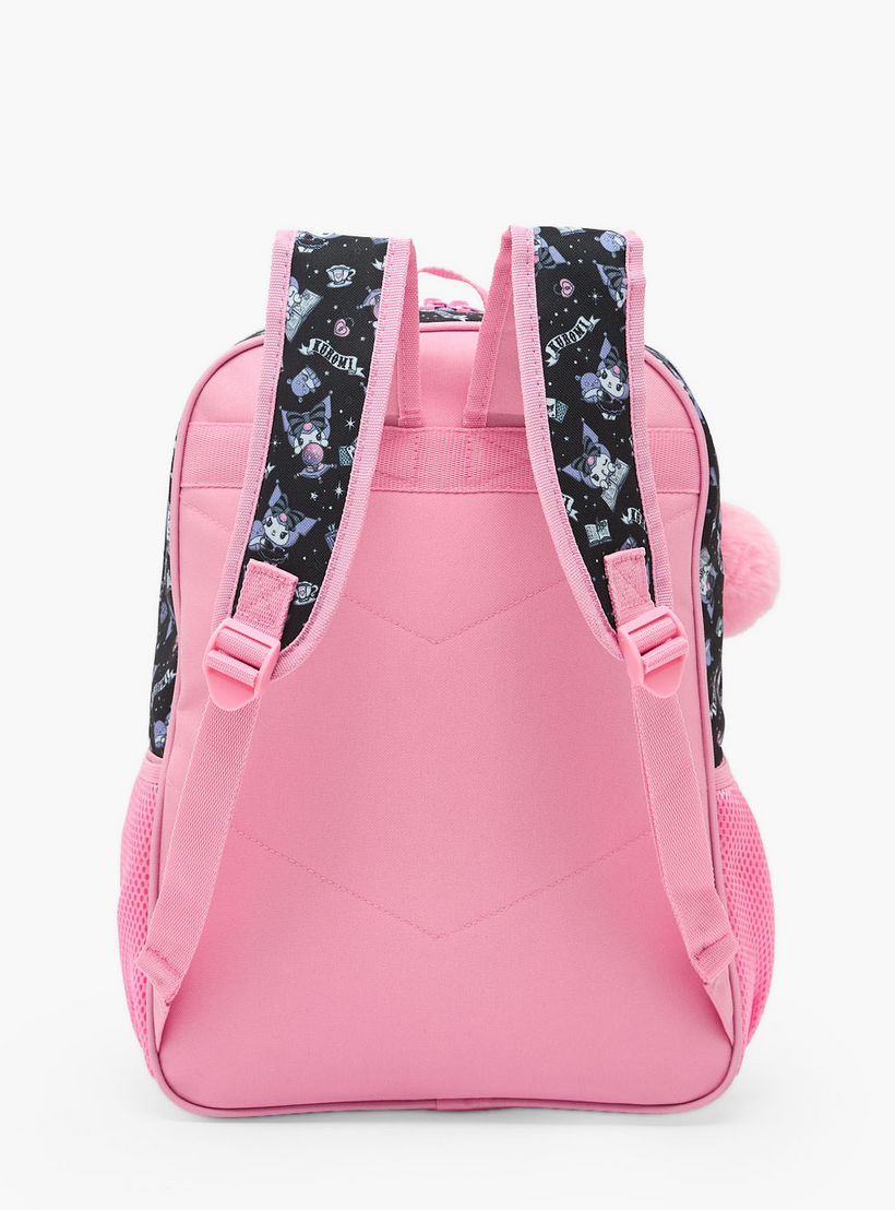 Sanrio Kuromi Print Backpack for Girls 5-8 Years with Adjustable Shoulder Straps - 16 inches-school-bagsandbackpacks-backpacks-image-8