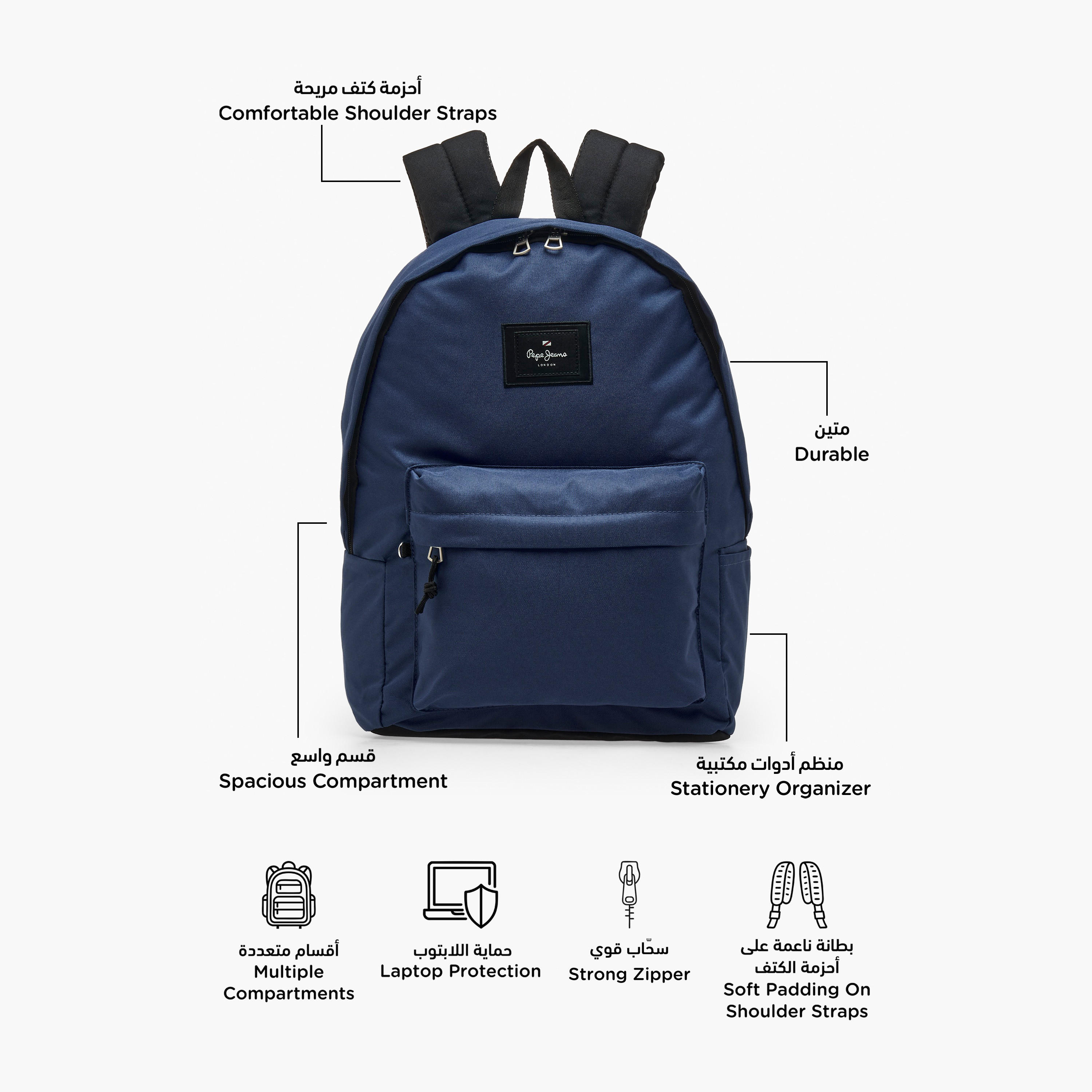 شنطة ترولي بطبعة كرة قدم للأولاد من 8-13 سنة بسحاب إغلاق - 17 بوصة من سامي ستوديو-school-bagsandbackpacks-backpacks-image-3