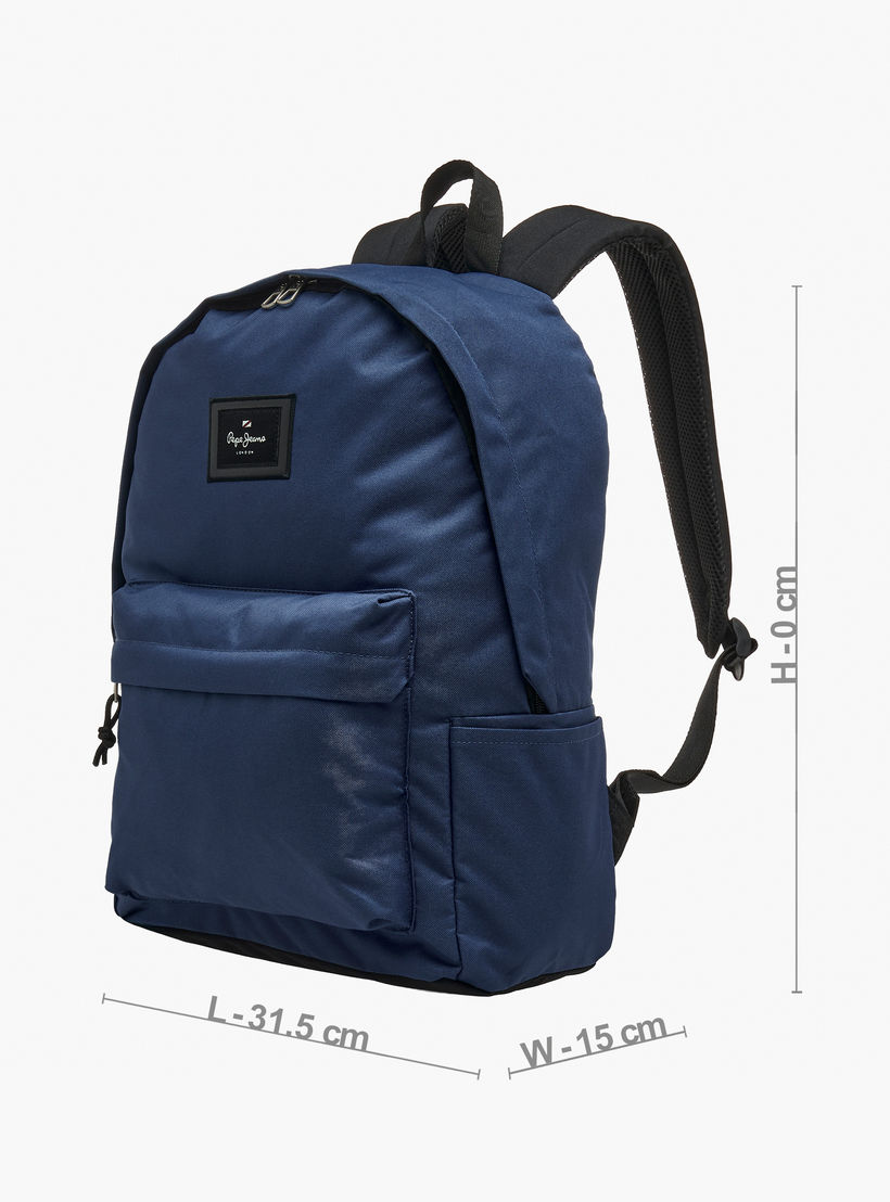 Pepe Jeans Aris Logo Applique Backpack for Boys 8-13 Years with Pencil Pouch - 18 inches-school-bagsandbackpacks-backpacks-image-9