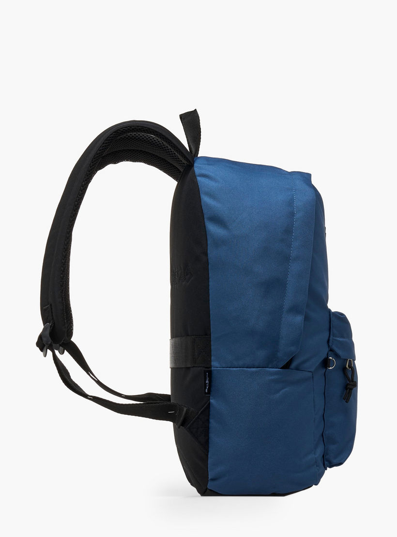 Pepe Jeans Aris Logo Applique Backpack for Boys 8-13 Years with Padded Shoulder Straps - 18 inches-school-bagsandbackpacks-backpacks-image-10