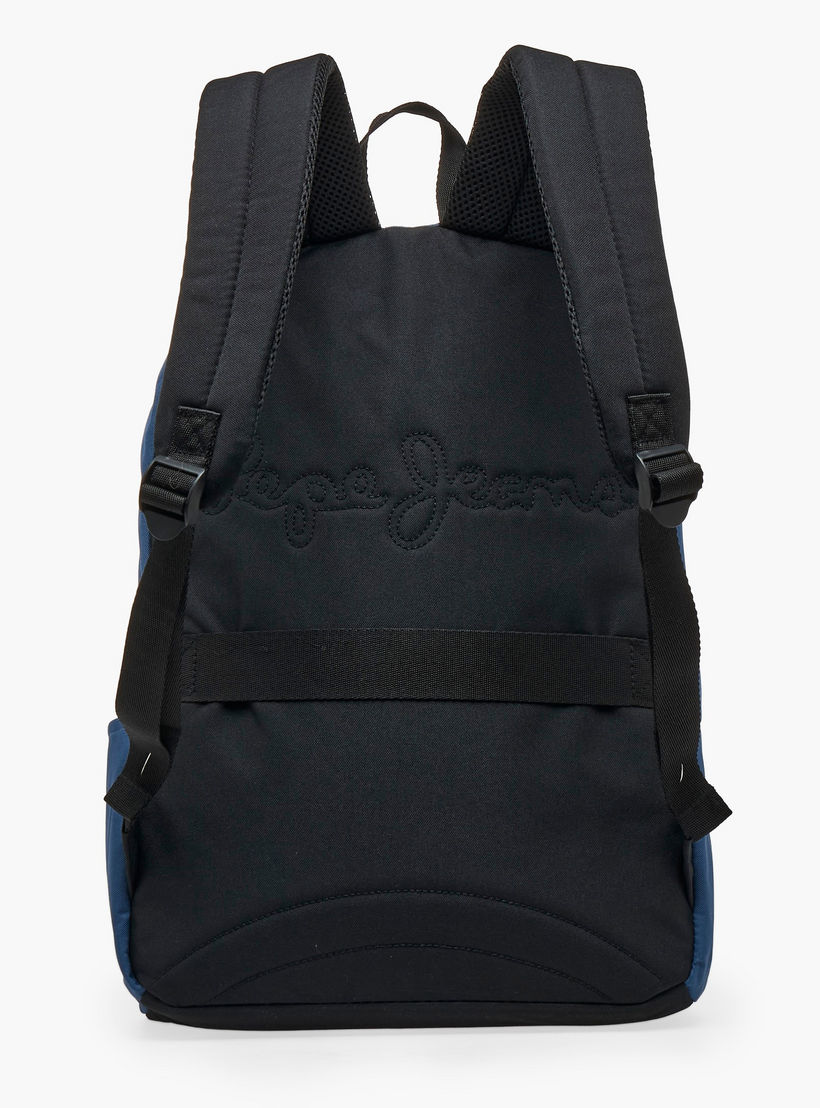 Pepe Jeans Aris Logo Applique Backpack for Boys 8-13 Years with Padded Shoulder Straps - 18 inches-school-bagsandbackpacks-backpacks-image-11