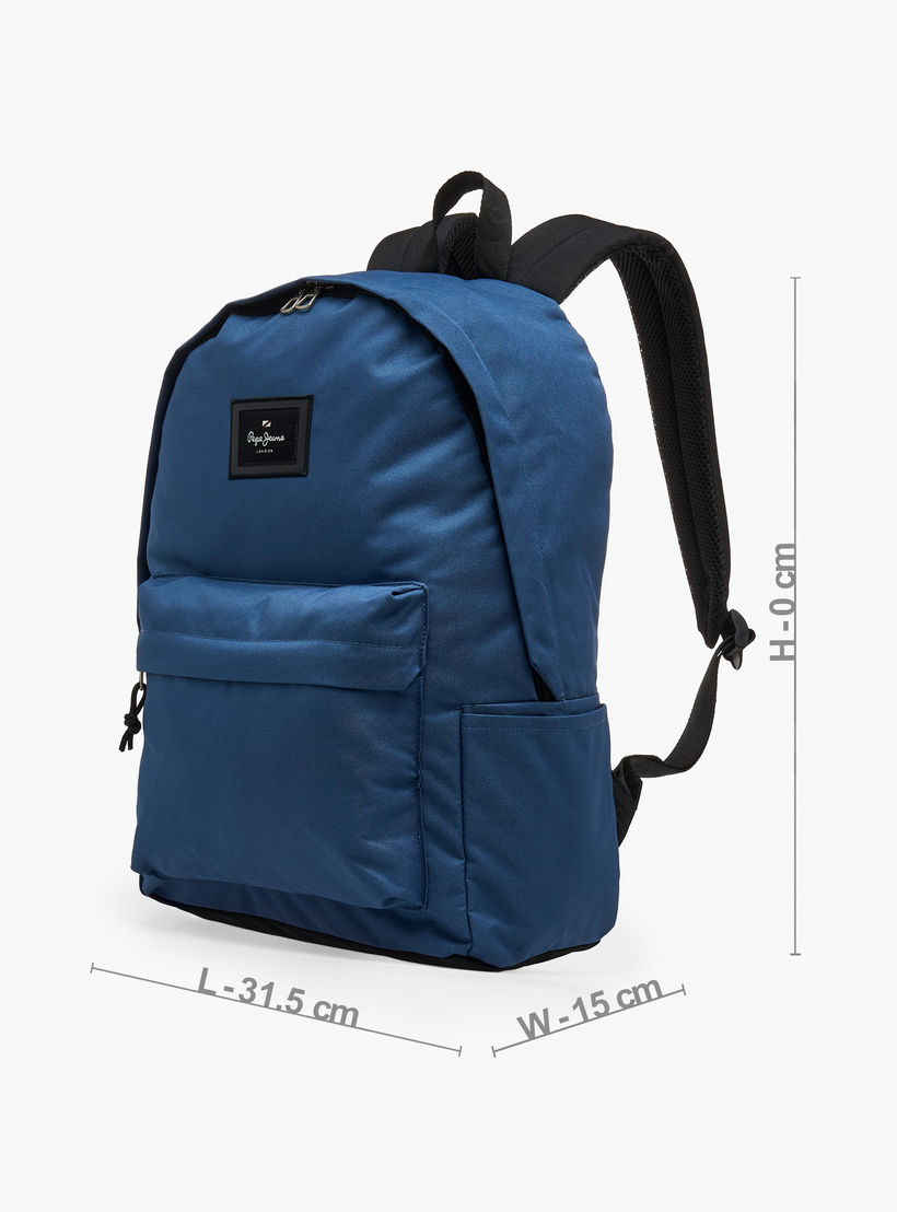 Pepe Jeans Aris Logo Applique Backpack for Boys 8-13 Years with Padded Shoulder Straps - 18 inches-school-bagsandbackpacks-backpacks-image-9