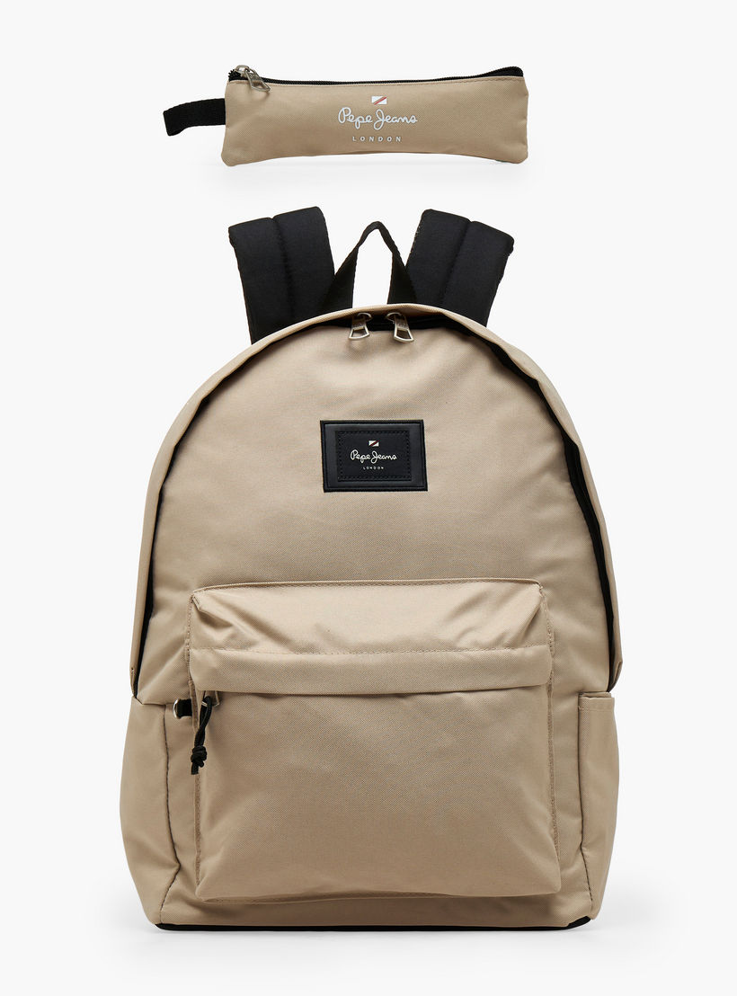 شنطة ظهر بزخارف شعار وأحزمة كتف مبطنة 8 - 13 سنة من بيبي جينز آريس - 18 بوصة-school-bagsandbackpacks-backpacks-image-2