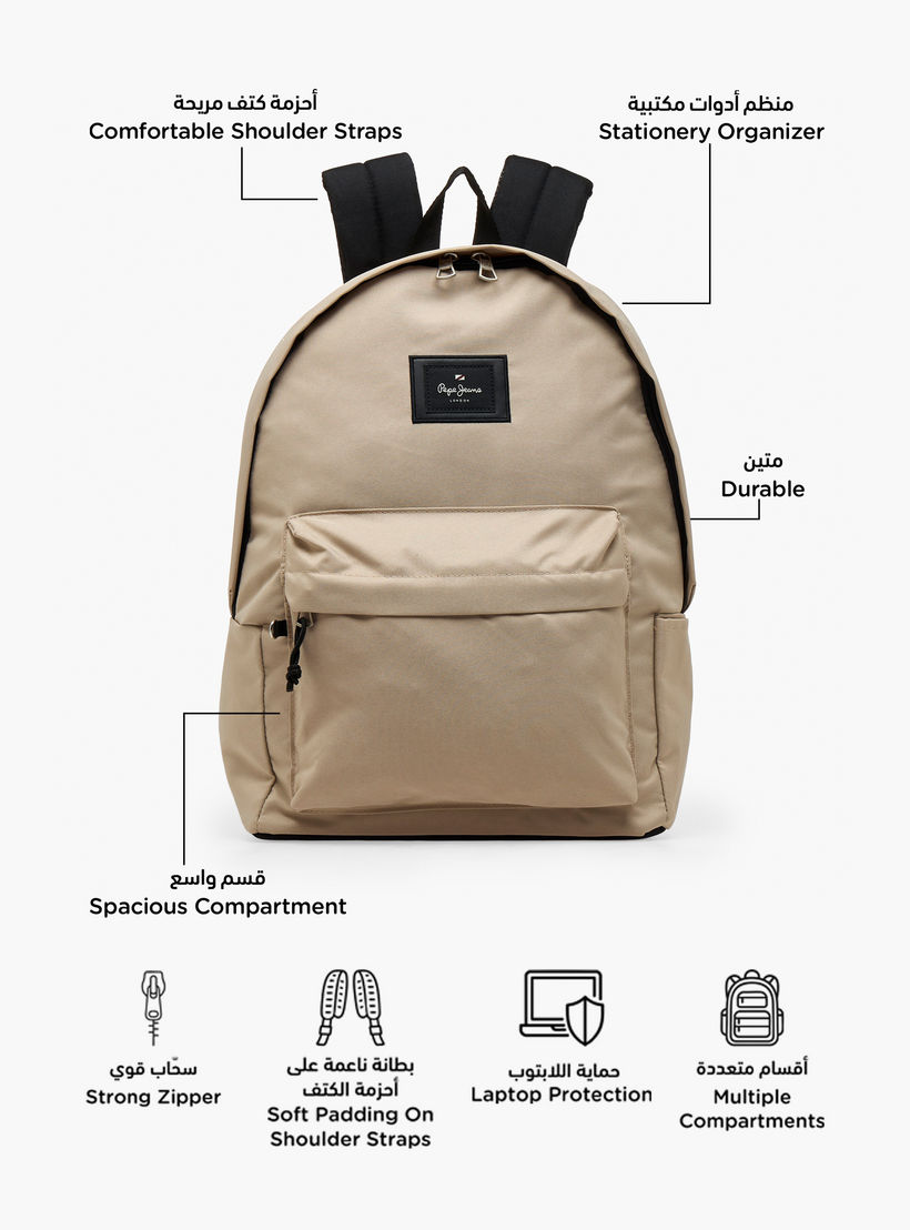 شنطة ظهر بزخارف شعار وأحزمة كتف مبطنة 8 - 13 سنة من بيبي جينز آريس - 18 بوصة-school-bagsandbackpacks-backpacks-image-3