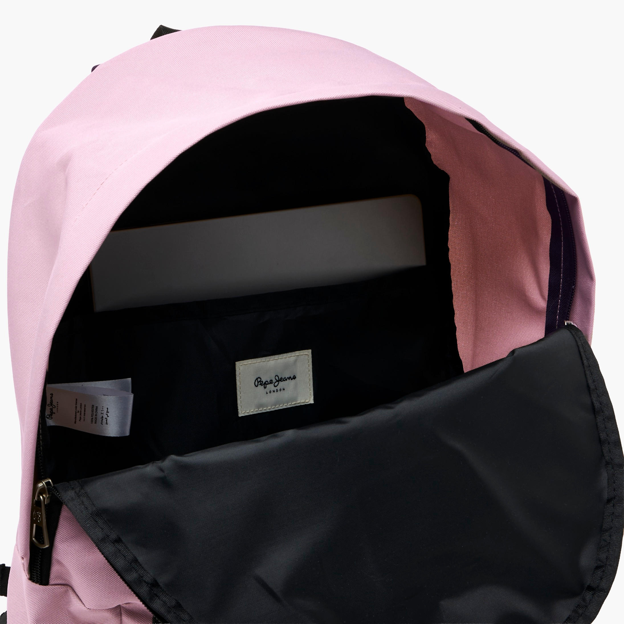 Pepe Jeans Aris Logo Applique Backpack for Girls 8-13 Years with Pencil Pouch - 18 inches-school-bagsandbackpacks-backpacks-image-8