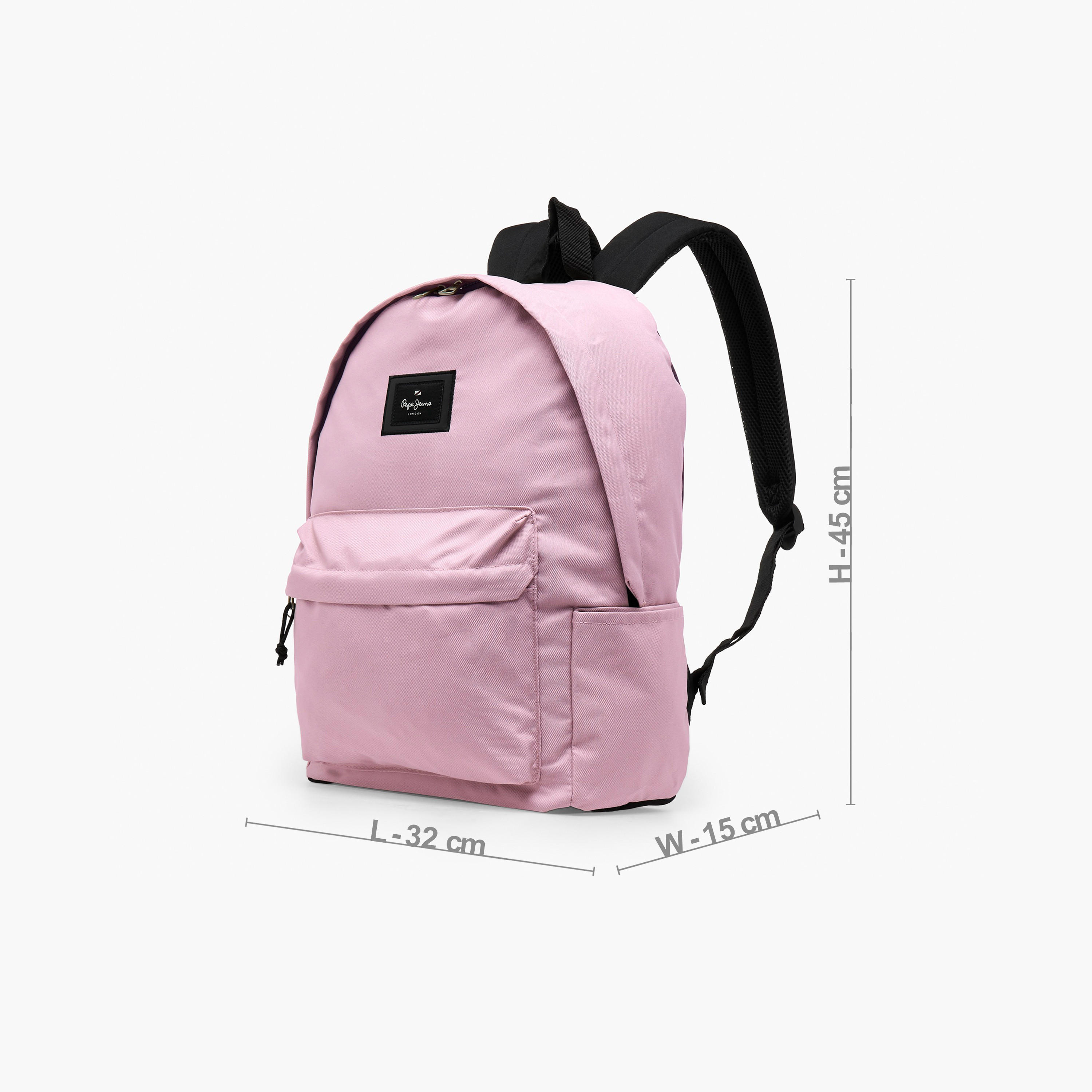 Pepe Jeans Aris Logo Applique Backpack for Girls 8-13 Years with Pencil Pouch - 18 inches-school-bagsandbackpacks-backpacks-image-9