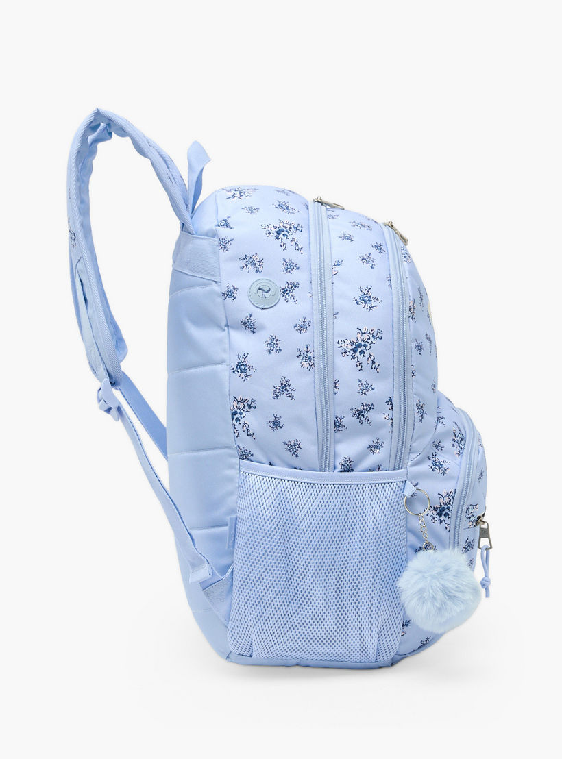 Pepe Jeans Olivia Floral Print Backpack for Girls 8-13 Years with Pom-Pom Accent - 18 inches-school-bagsandbackpacks-backpacks-image-10