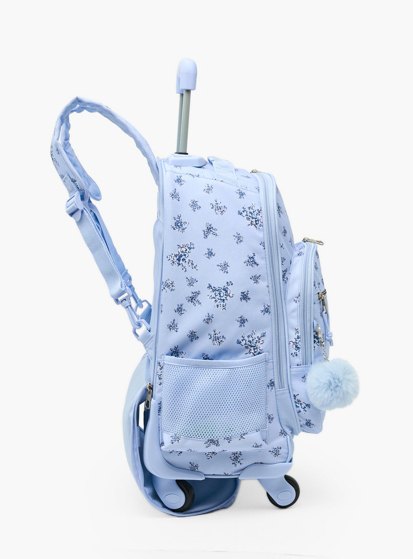Pepe Jeans Olivia Floral Print Trolley Backpack for Girls 8-13 Years with Pom-Pom Accent - 17 inches-school-bagsandbackpacks-trolleybags-image-10