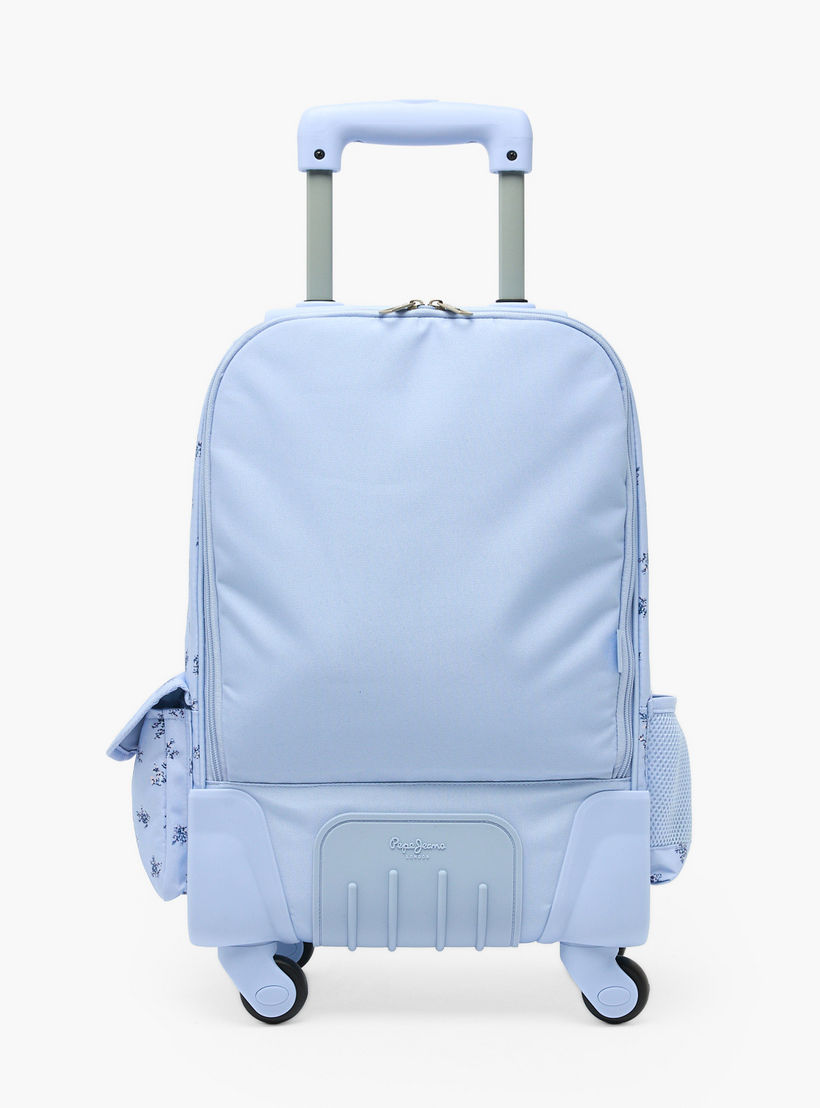 Pepe Jeans Olivia Floral Print Trolley Backpack for Girls 8-13 Years with Pom-Pom Accent - 17 inches-school-bagsandbackpacks-trolleybags-image-12