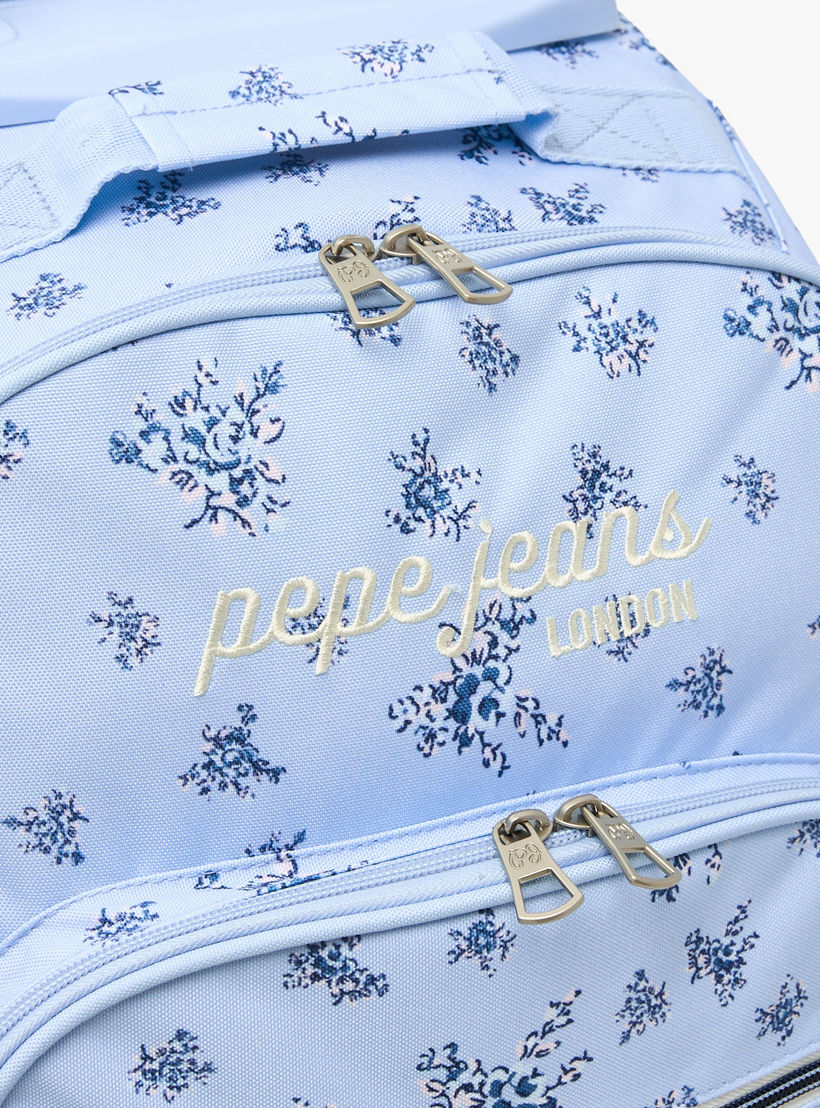 Pepe Jeans Olivia Floral Print Trolley Backpack for Girls 8-13 Years with Pom-Pom Accent - 17 inches-school-bagsandbackpacks-trolleybags-image-5