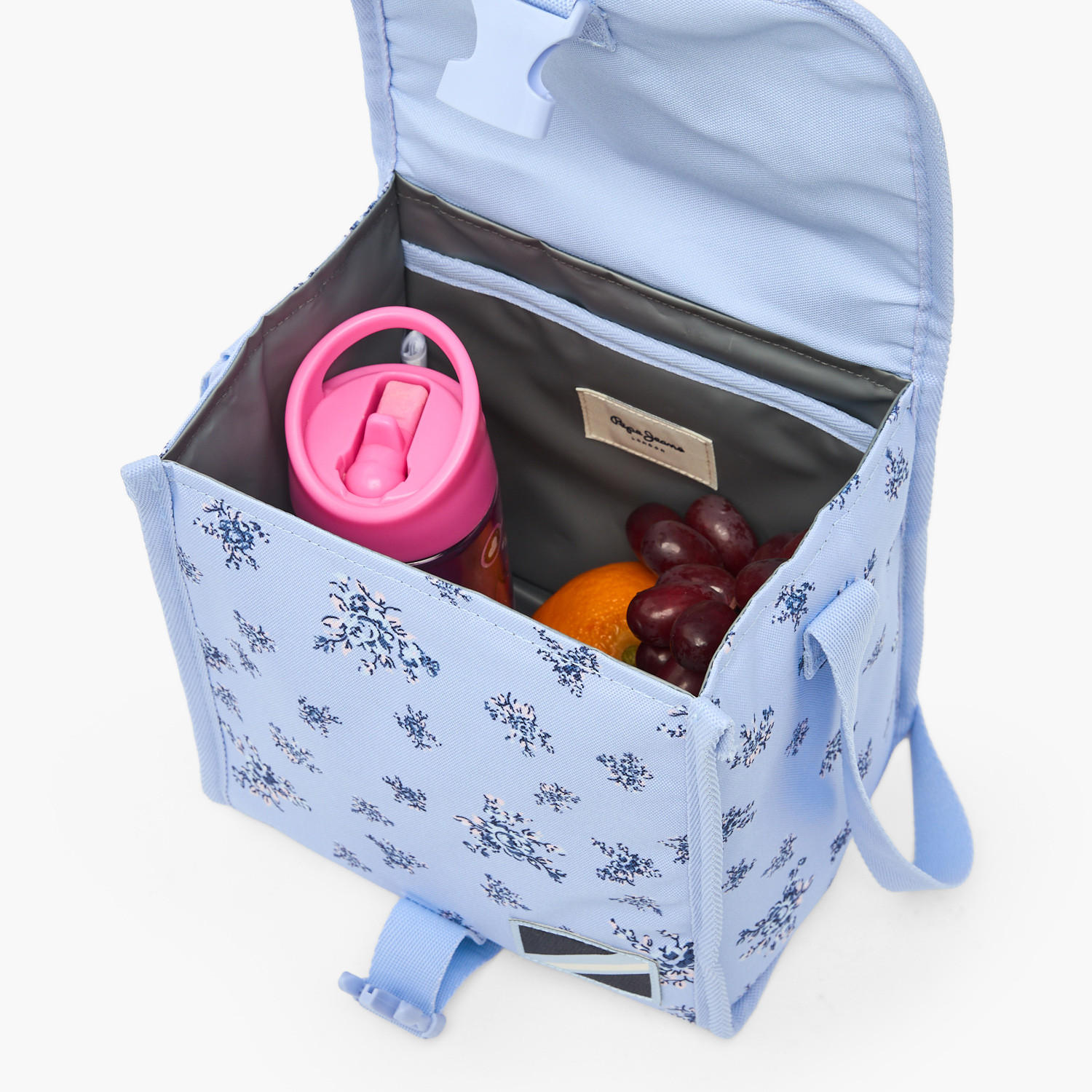 Pepe Jeans Olivia Floral Print Lunch Bag for Girls 8-13 Years with Insulation-school-lunchessentials-lunchbags-image-4