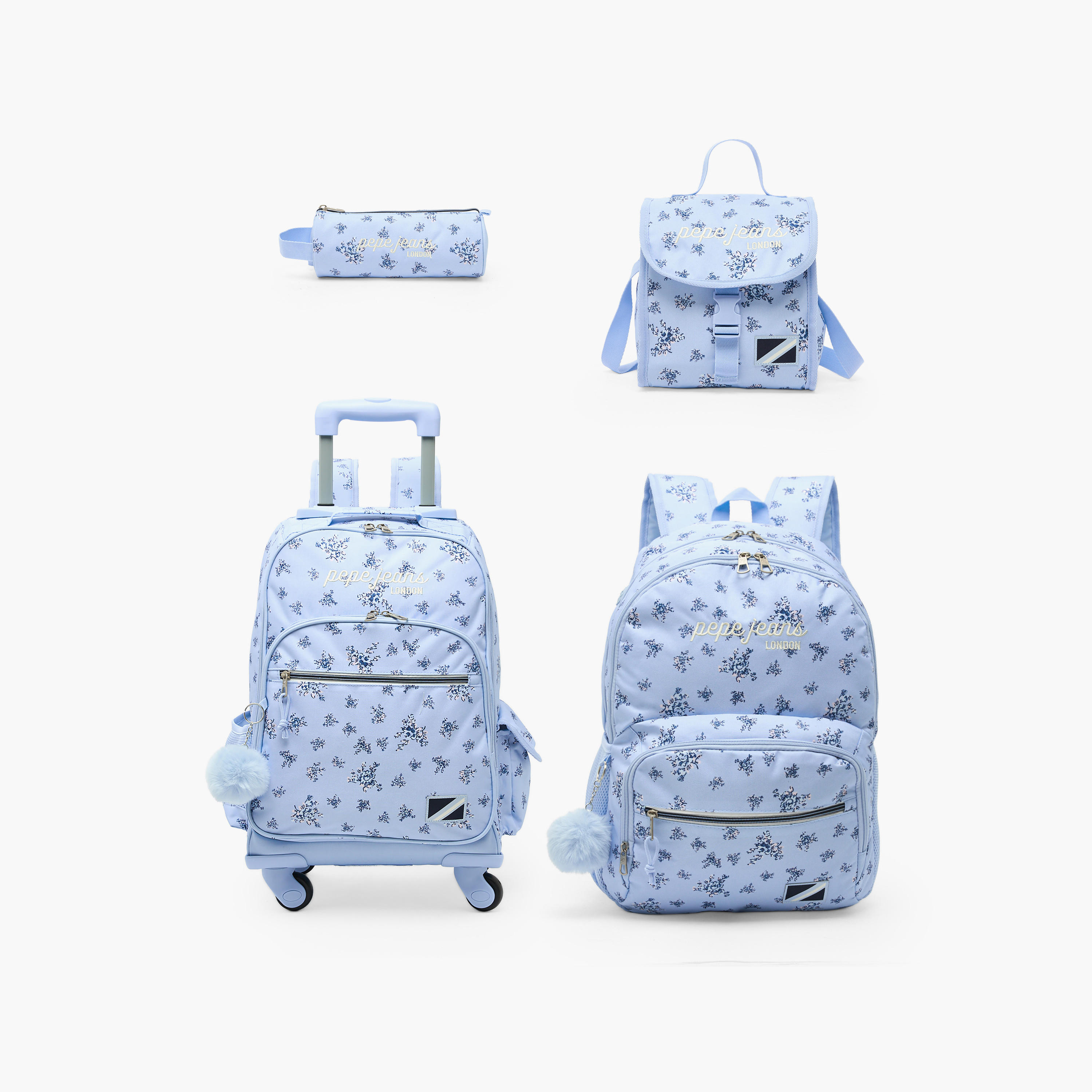 Pepe Jeans Olivia Floral Print Lunch Bag for Girls 8-13 Years with Insulation-school-lunchessentials-lunchbags-image-7