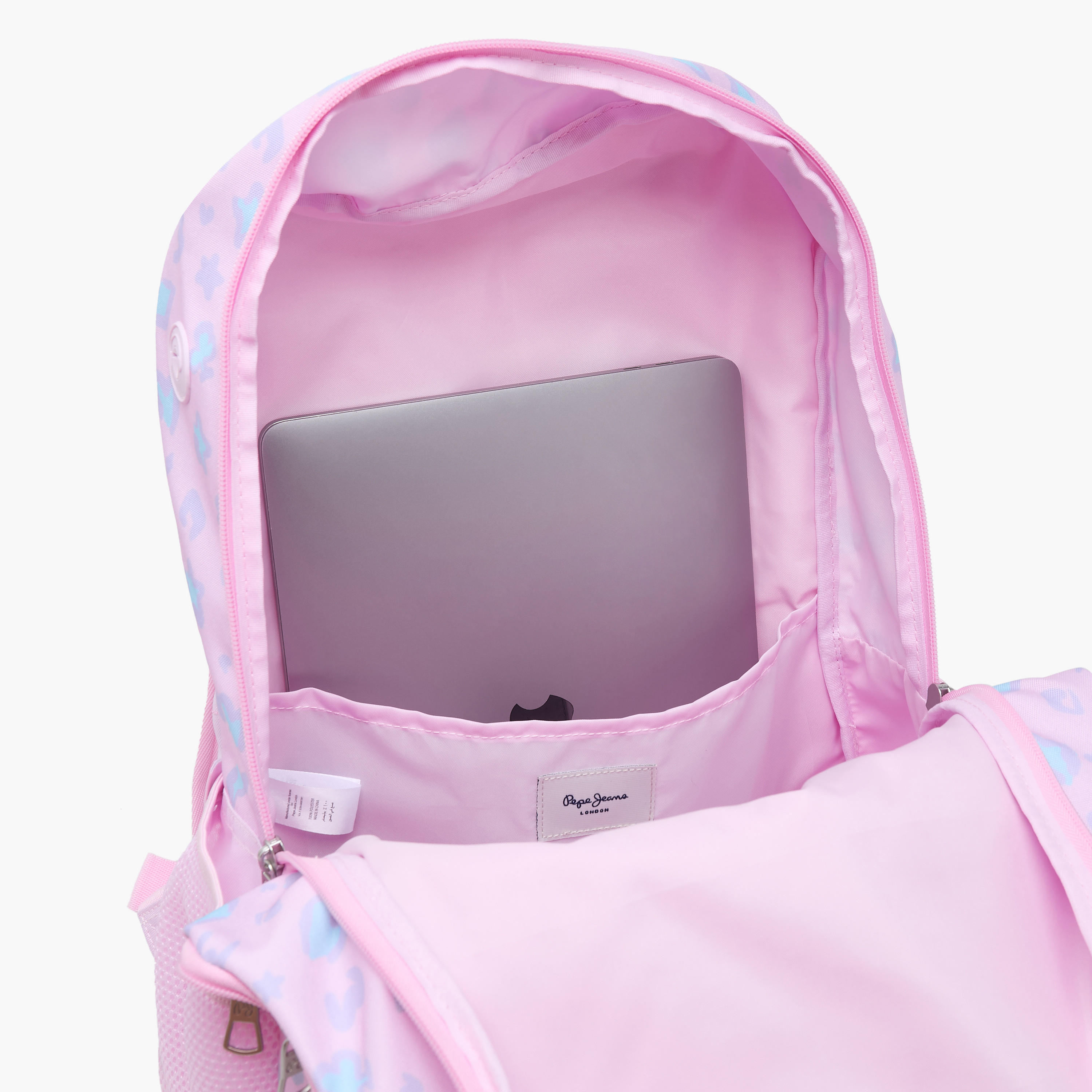 شنطة ظهر بطبعة مجردة للبنات من 8-13 سنة مع أحزمة كتف مبطنة - 18 بوصة-school-bagsandbackpacks-backpacks-image-5