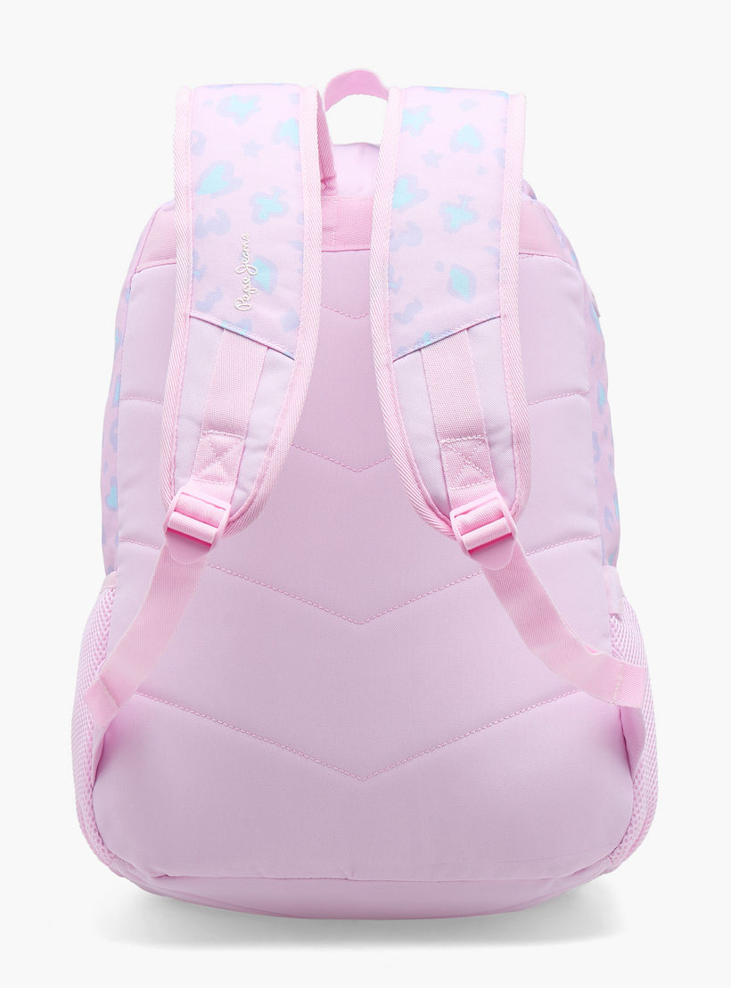 شنطة ظهر بطبعة مجردة للبنات من 8-13 سنة مع أحزمة كتف مبطنة - 18 بوصة-school-bagsandbackpacks-backpacks-image-8