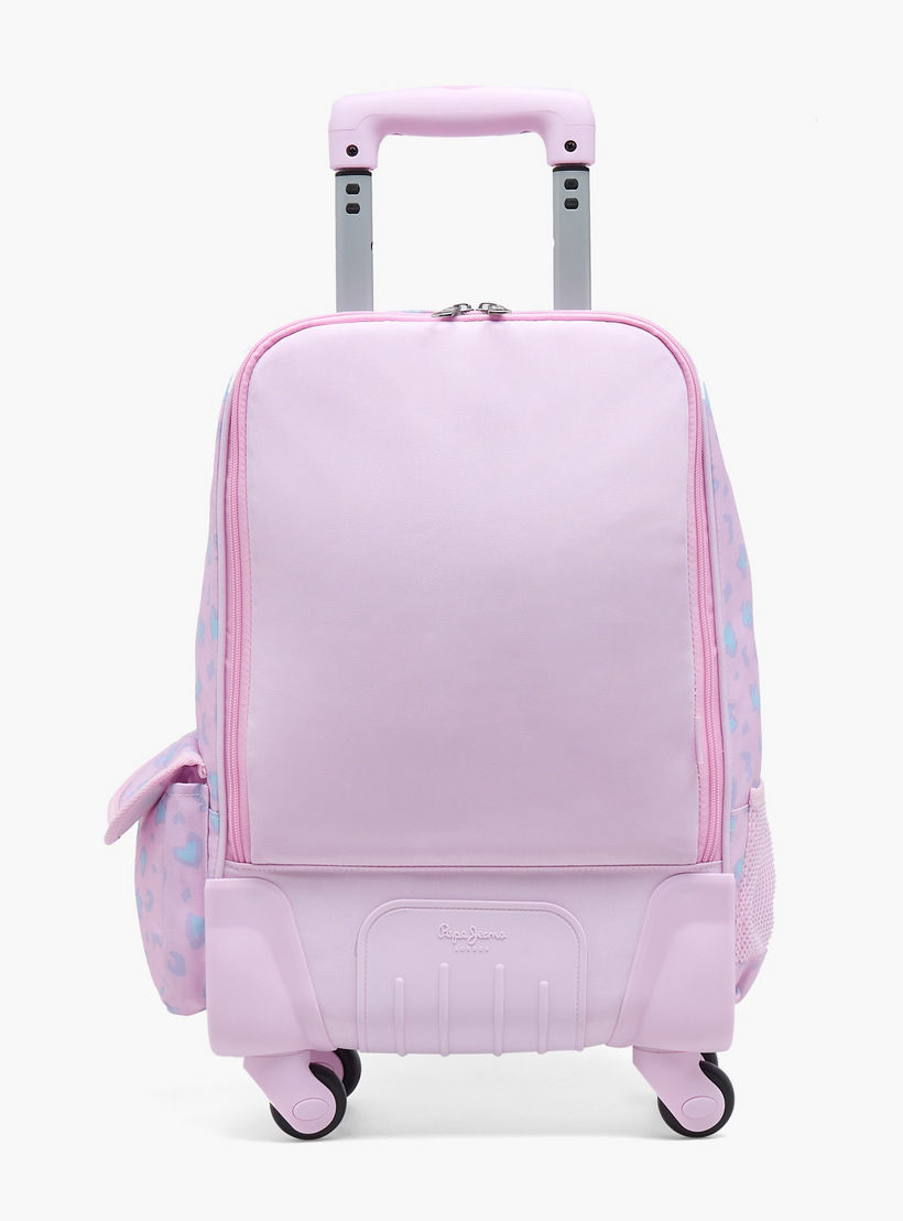 Pepe Jeans Abstract Print Trolley Bag for Girls 8-13 Years Retractable Handle - 17 inches-school-bagsandbackpacks-trolleybags-image-10