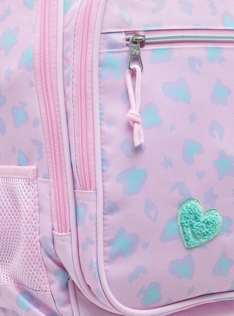 Pepe Jeans Abstract Print Trolley Bag for Girls 8-13 Years Retractable Handle - 17 inches-school-bagsandbackpacks-trolleybags-image-6