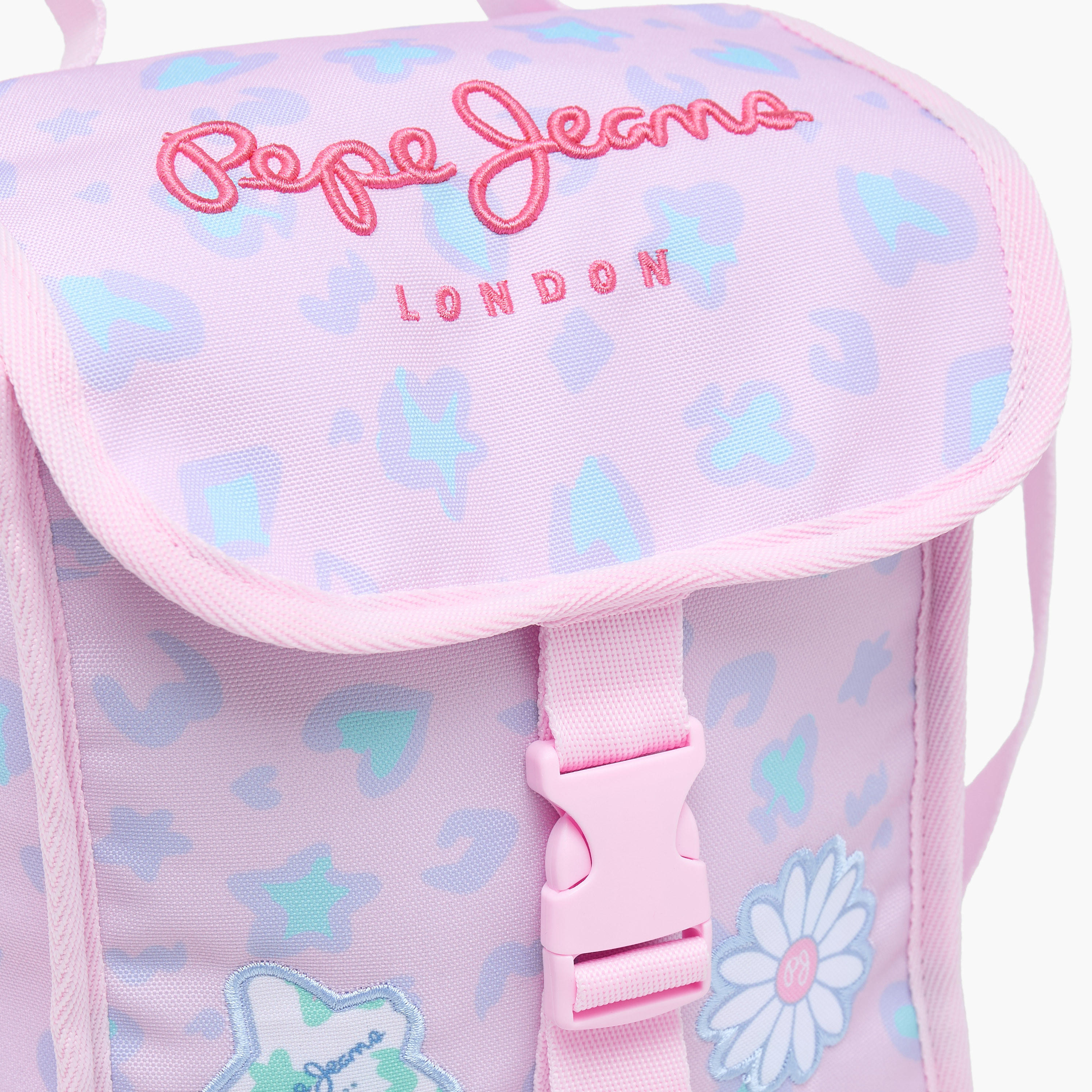 Pepe Jeans Printed Lunch Bag for Girls 8-13 Years with Buckle Closure-school-lunchessentials-lunchbags-image-3