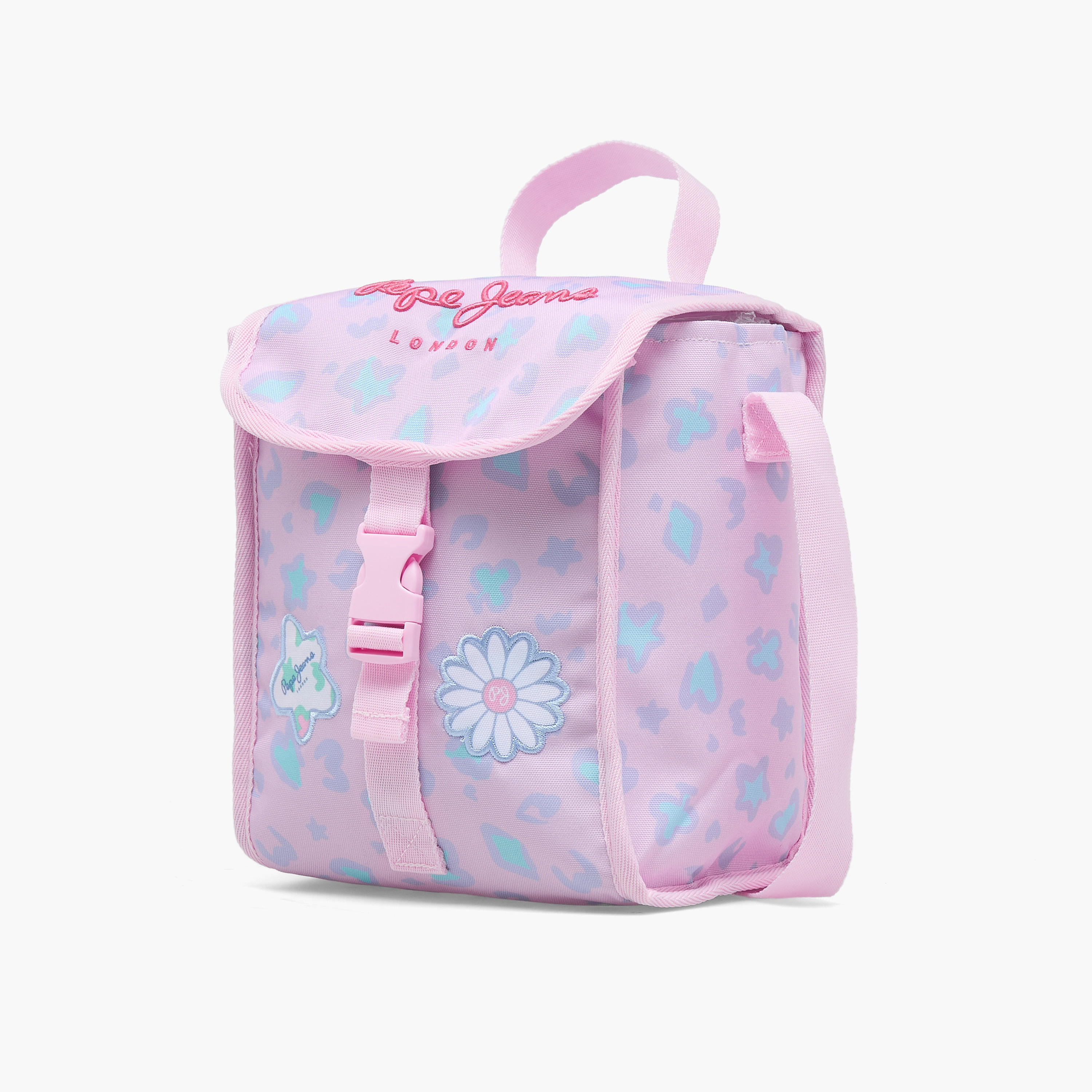 Pepe Jeans Printed Lunch Bag for Girls 8-13 Years with Buckle Closure-school-lunchessentials-lunchbags-image-8