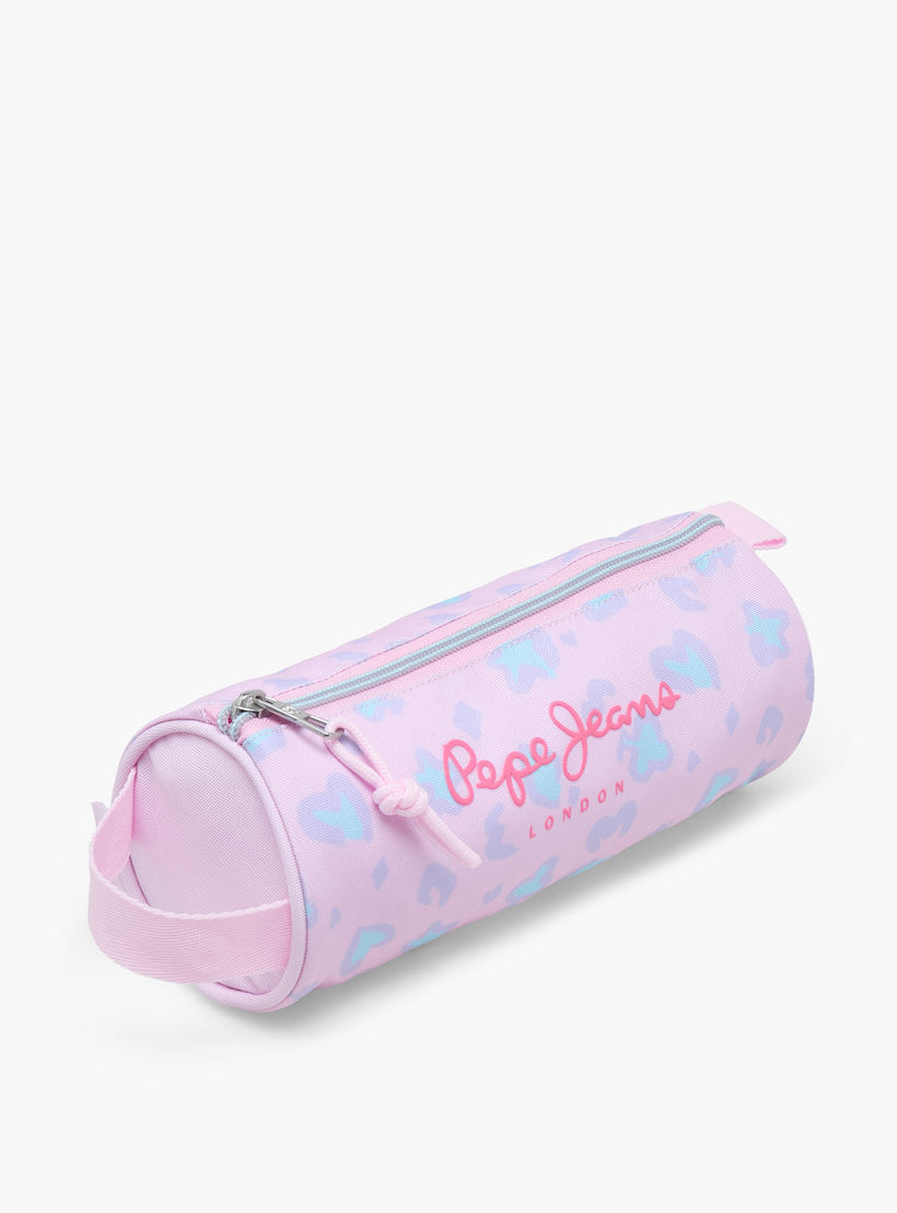 Pepe Jeans Printed Pencil Pouch with Zip Closure-school-stationery-pencilcases-image-2