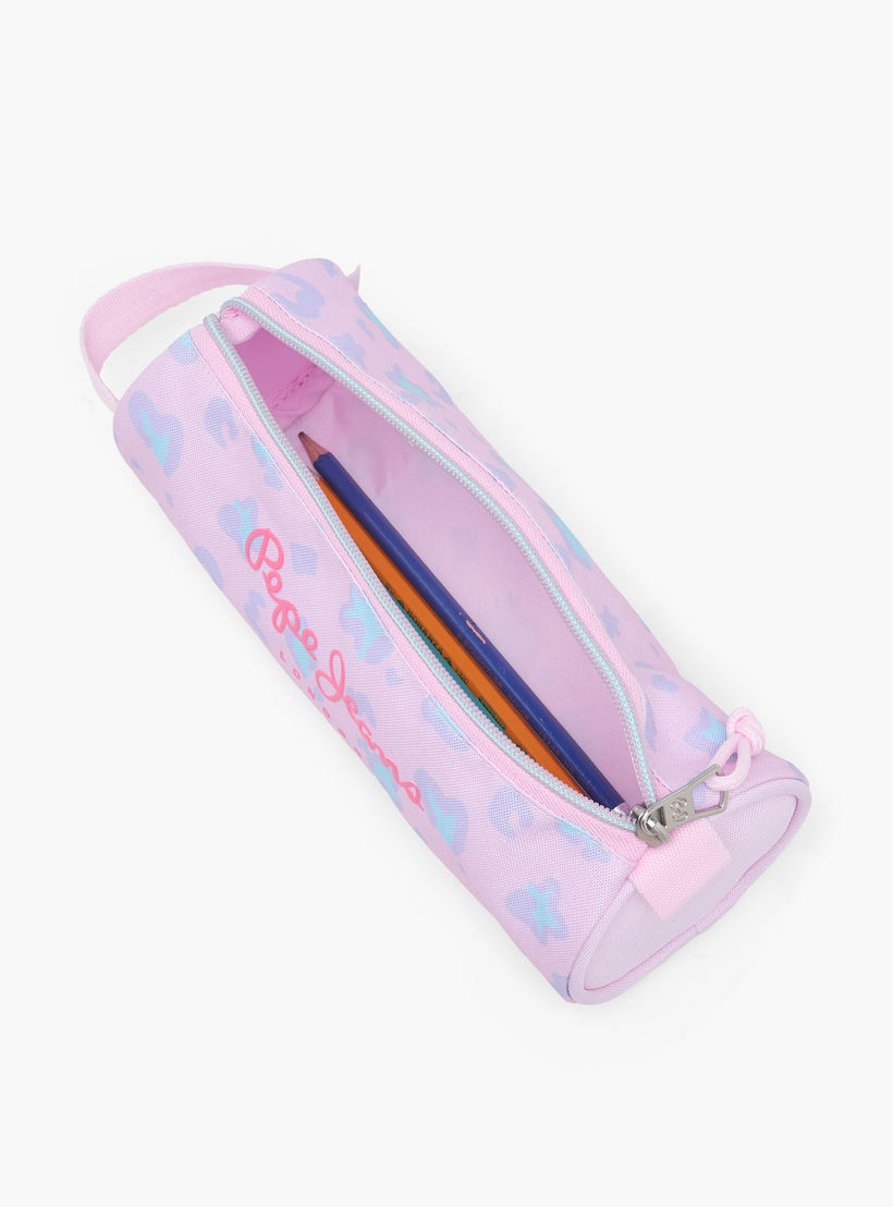 Pepe Jeans Printed Pencil Pouch with Zip Closure-school-stationery-pencilcases-image-6