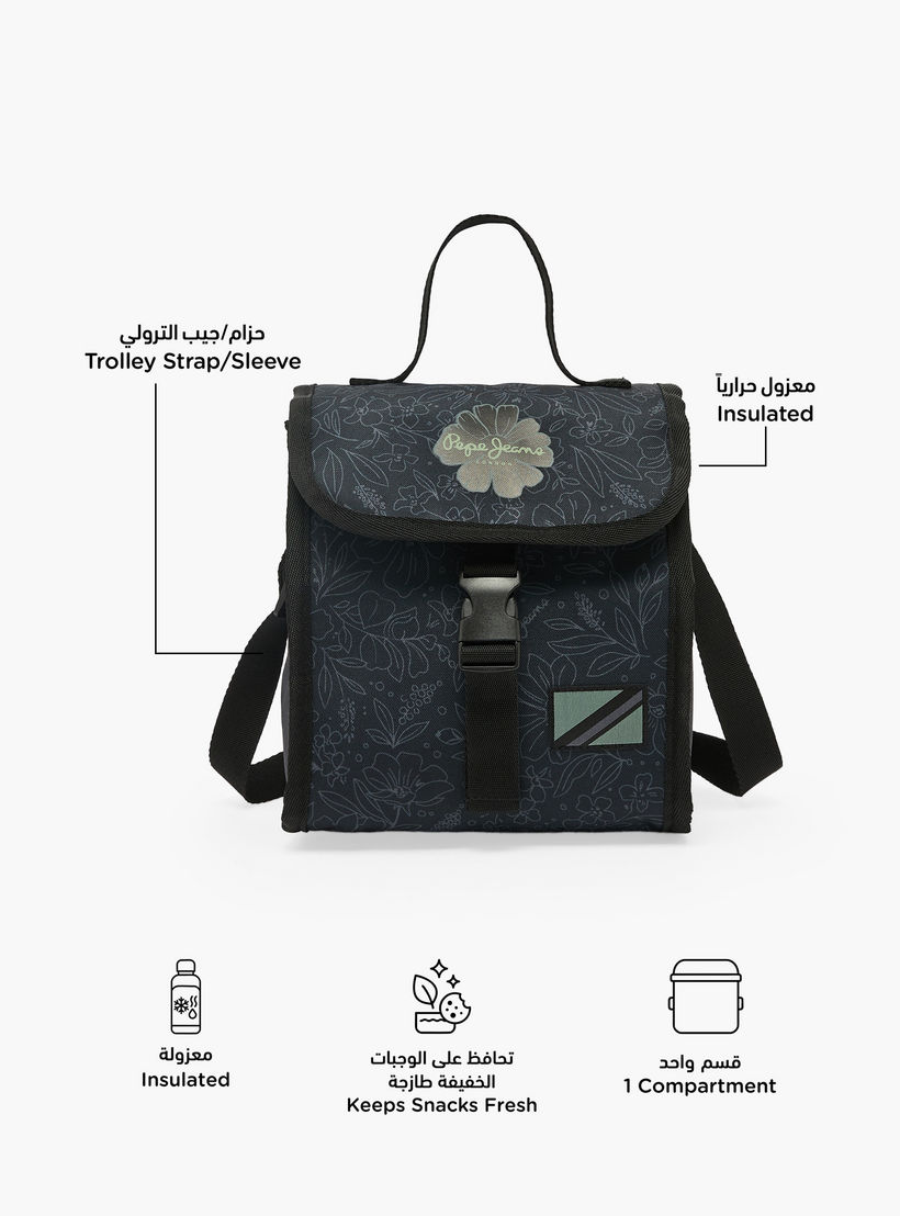 Pepe Jeans Eloise Lunch Bag for Girls 8-13 Years with Floral Print-school-lunchessentials-lunchbags-image-2