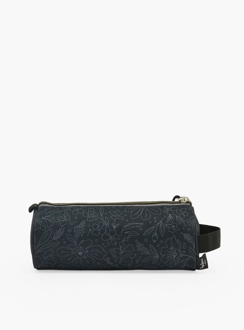 Pepe Jeans Eloise Floral Print Pencil Pouch with Zip Closure-school-stationery-pencilcases-image-3