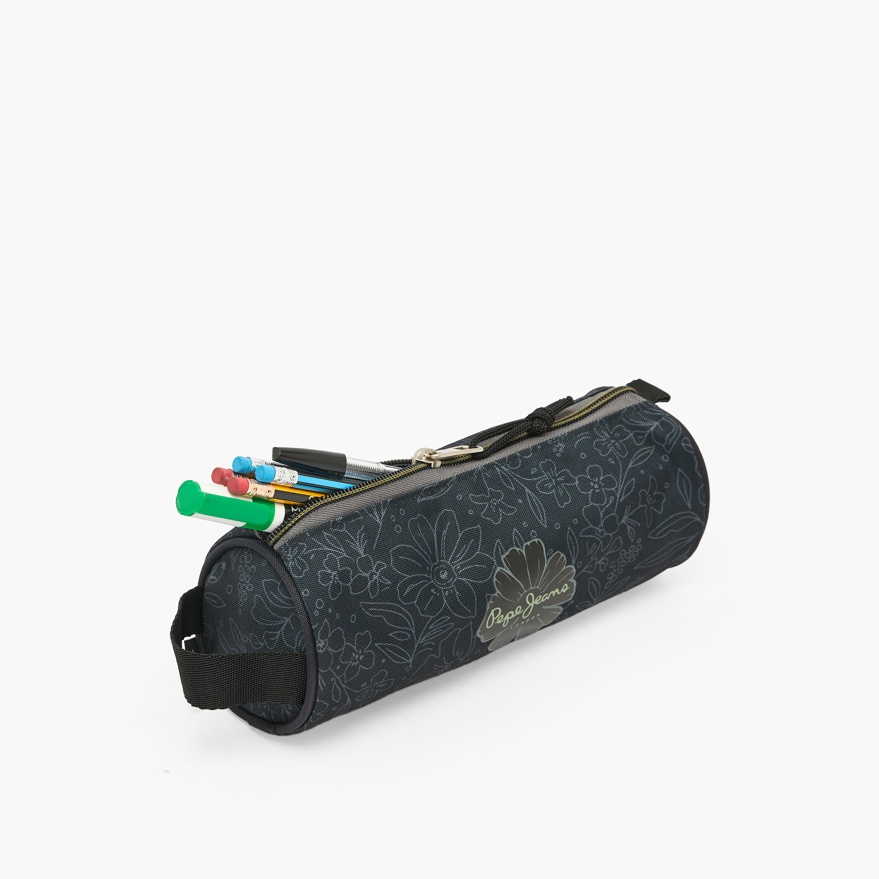 Pepe Jeans Eloise Floral Print Pencil Pouch with Zip Closure-school-stationery-pencilcases-image-7
