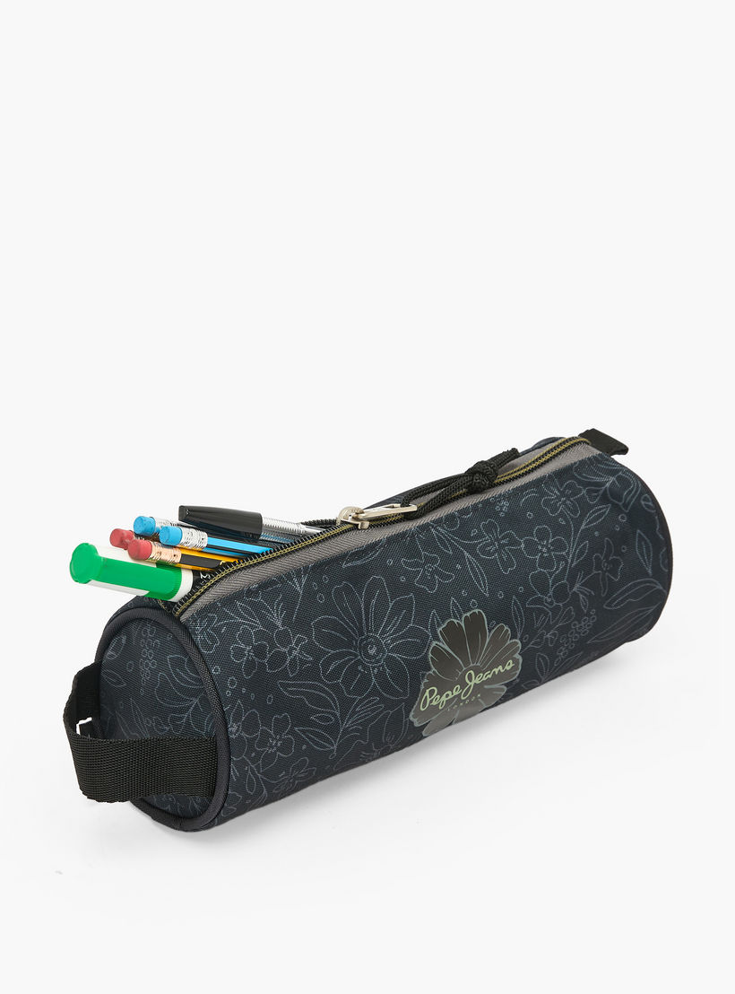 Pepe Jeans Eloise Floral Print Pencil Pouch with Zip Closure-school-stationery-pencilcases-image-7